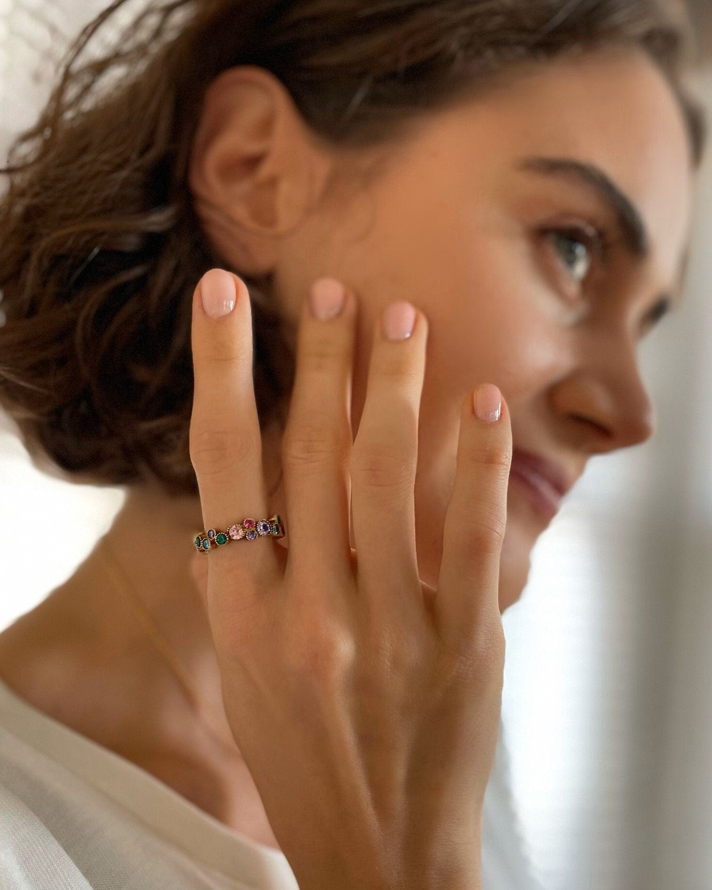 Fancy Rainbow Ring - Sterling Silver