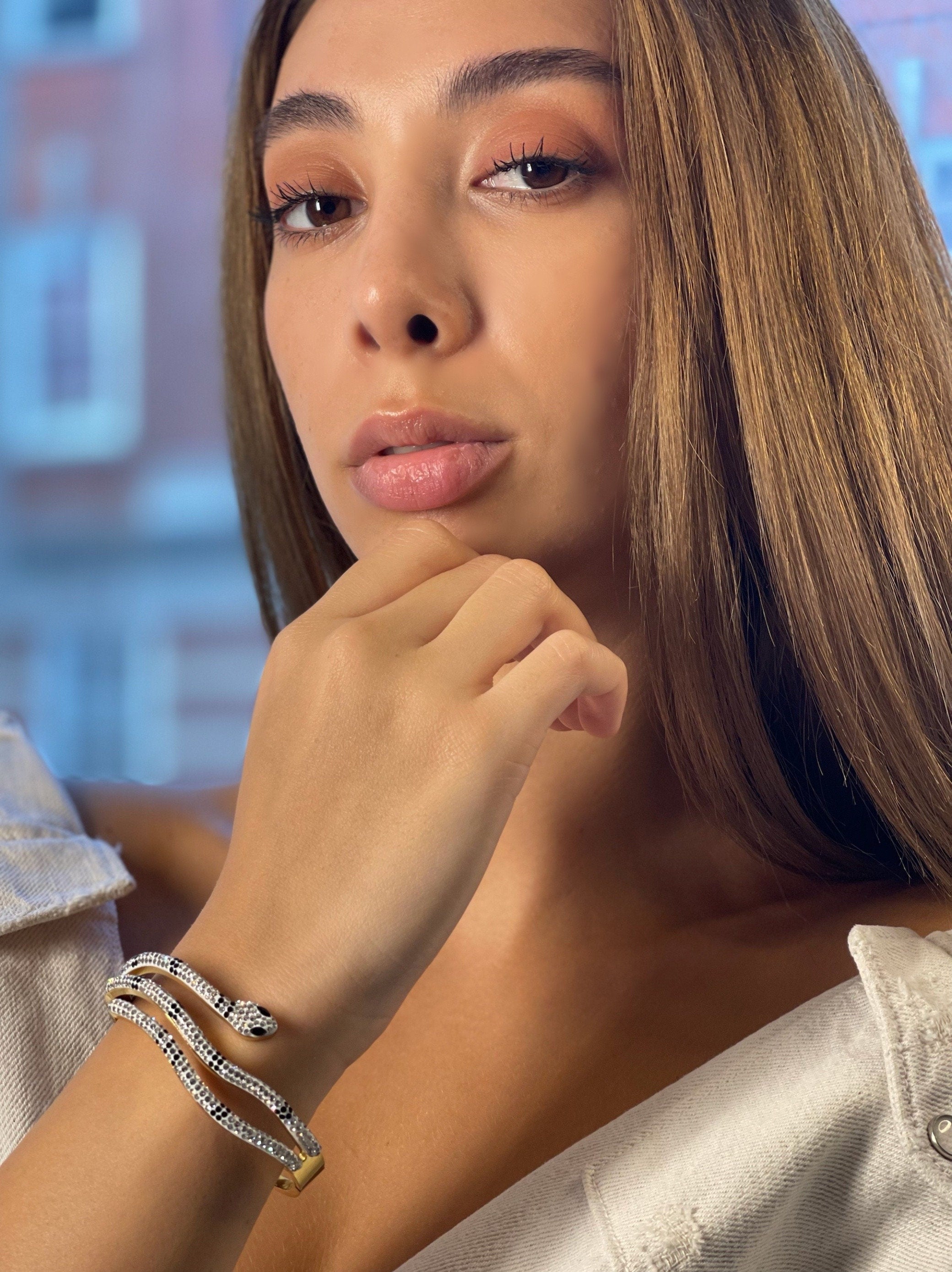 Chunky Snake Bracelet - Sterling Silver