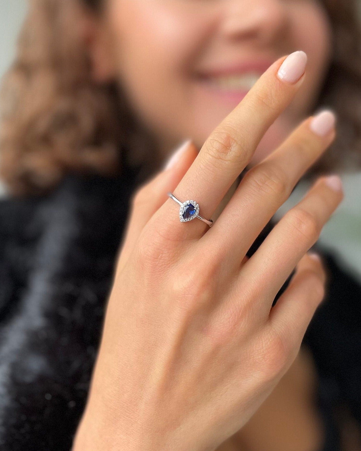 Sparkling Cz Teardrop Jewelry Set - Sterling Silver