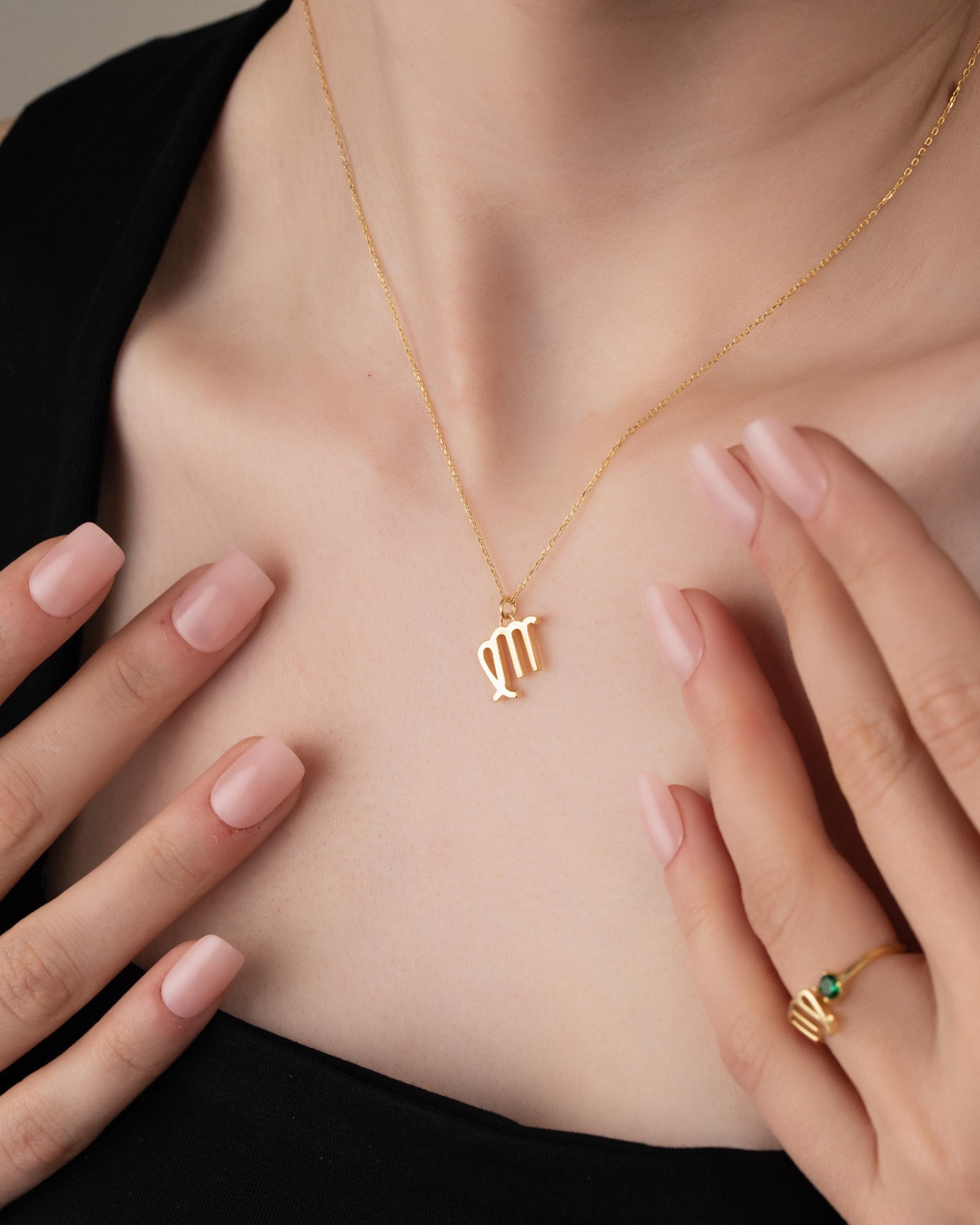 Zodiac Necklace and Ring Set Gold - Sterling Silver