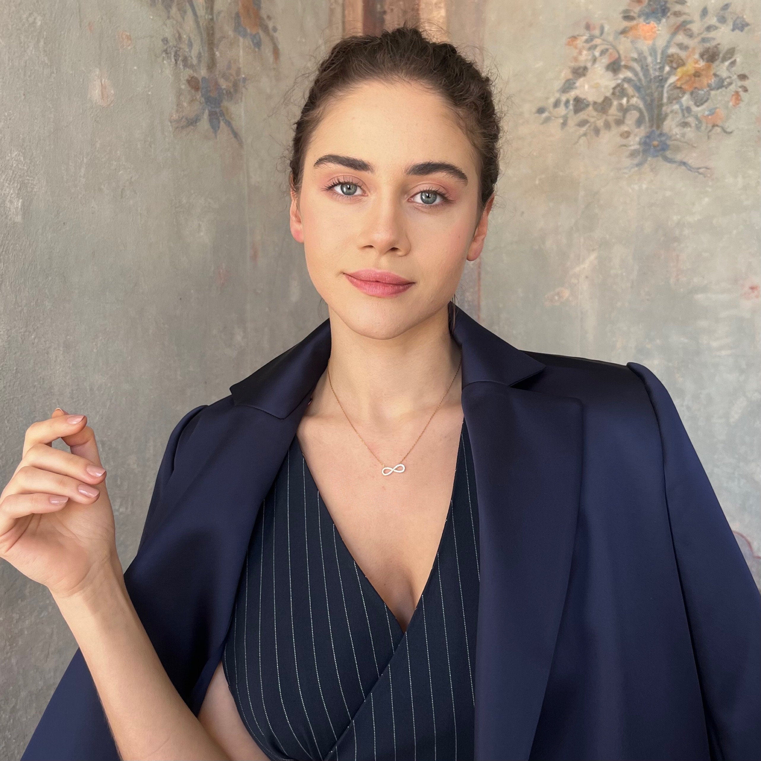 Sparkling CZ Infinity Necklace - Sterling Silver