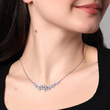 Statement CZ Necklace - Sterling Silver