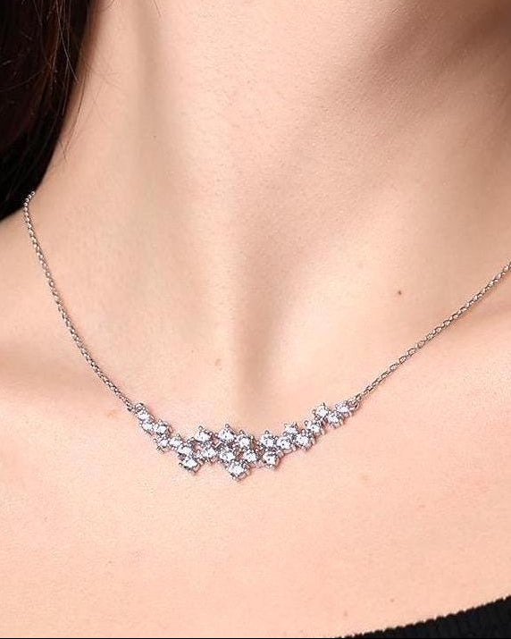 Statement CZ Necklace - Sterling Silver