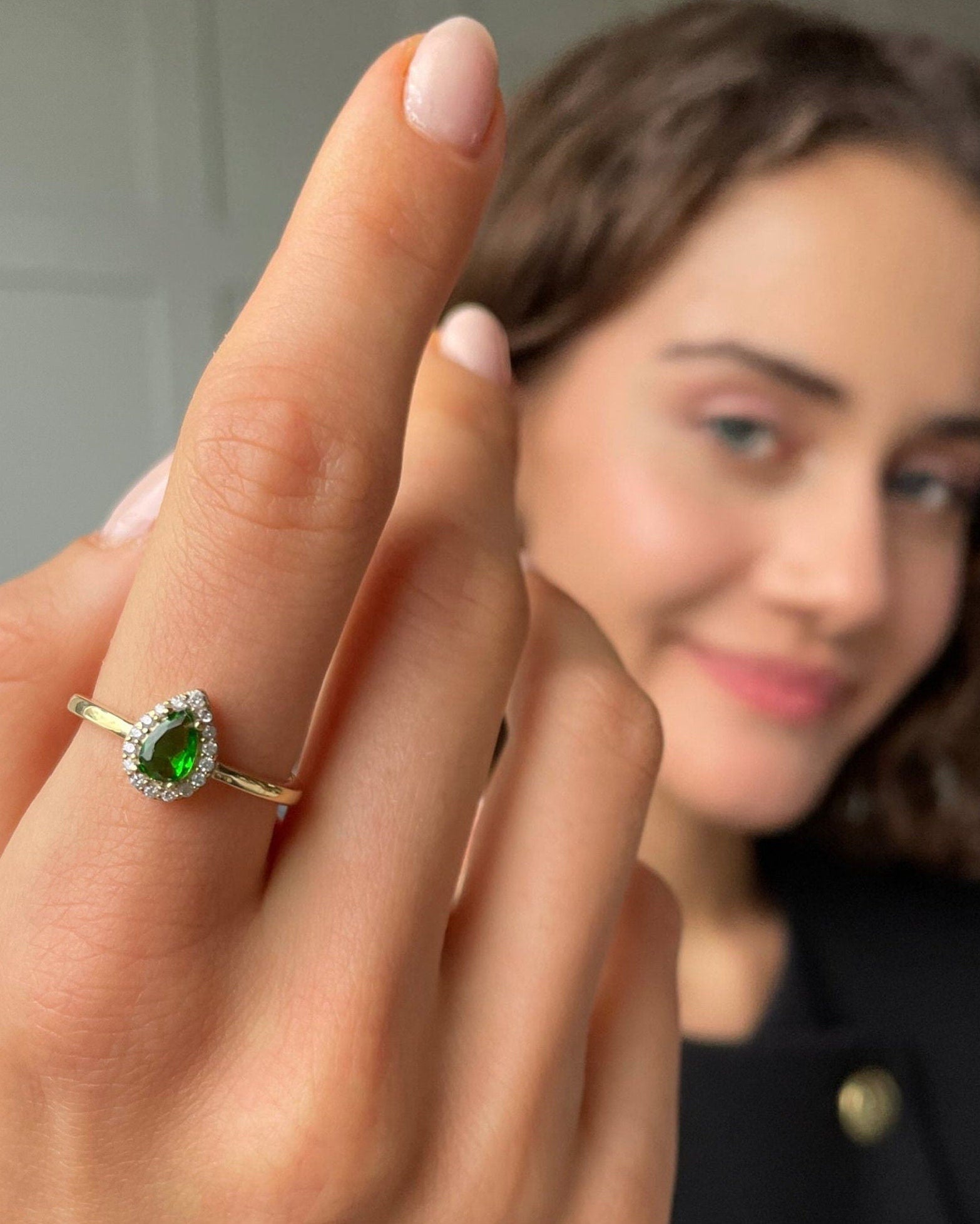 Sparkling Cz Teardrop Jewelry Set - Sterling Silver