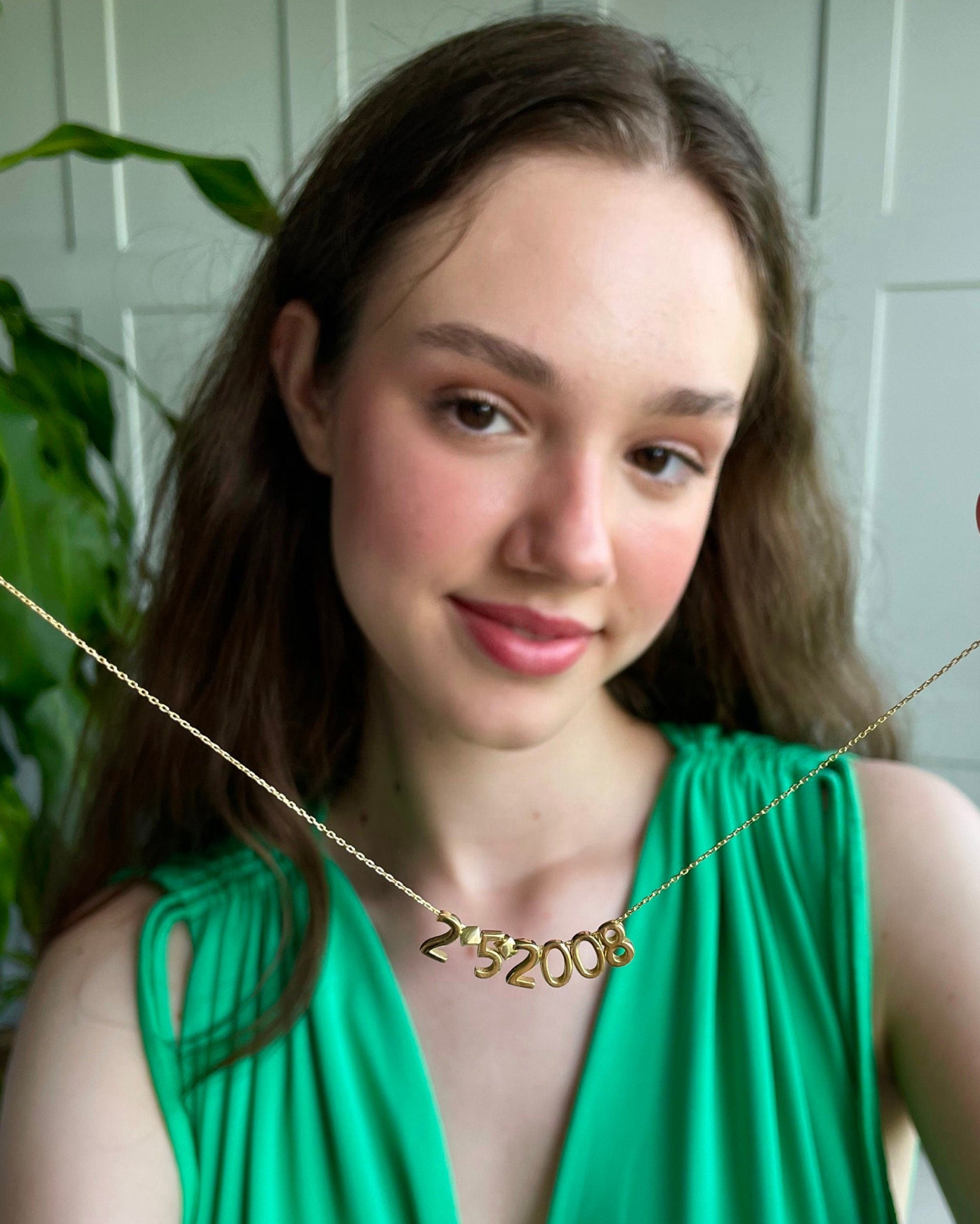 Personalised Year Date Necklace - Sterling Silver