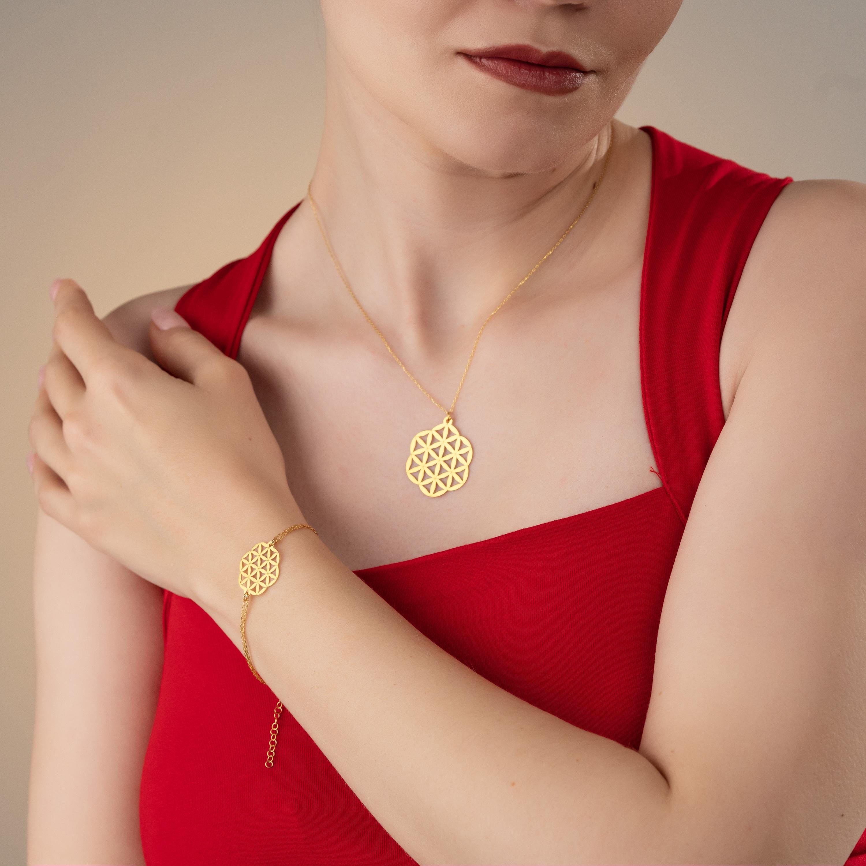 Flower of Life Jewellery Set - Sterling Silver