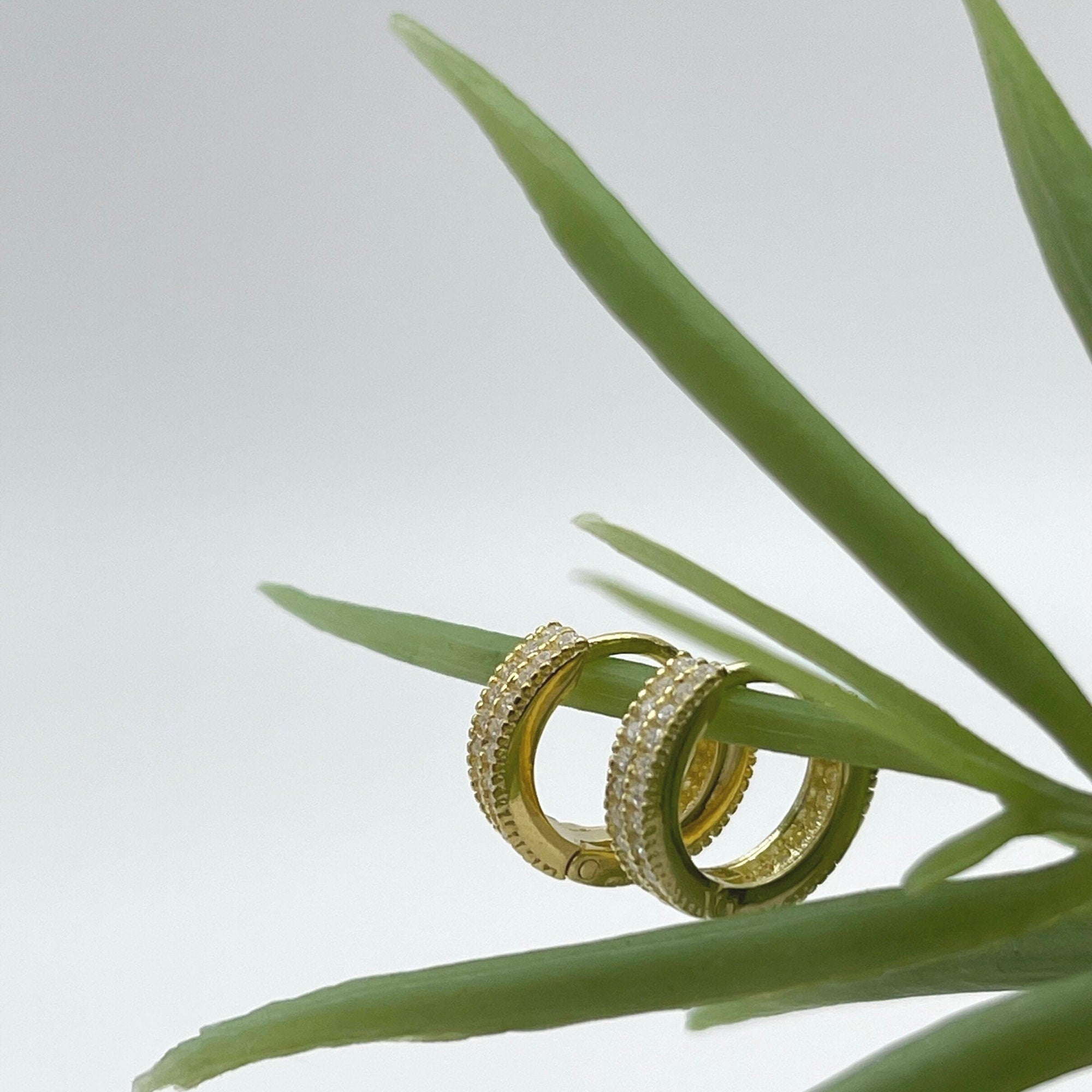 Petite Huggie Hoop Earrings - Sterling Silver