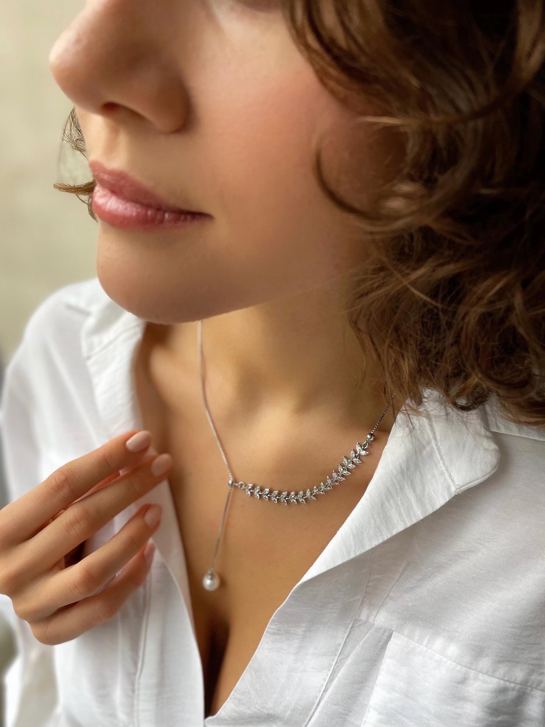 Pearl Slider Jewelry Set - Sterling Silver