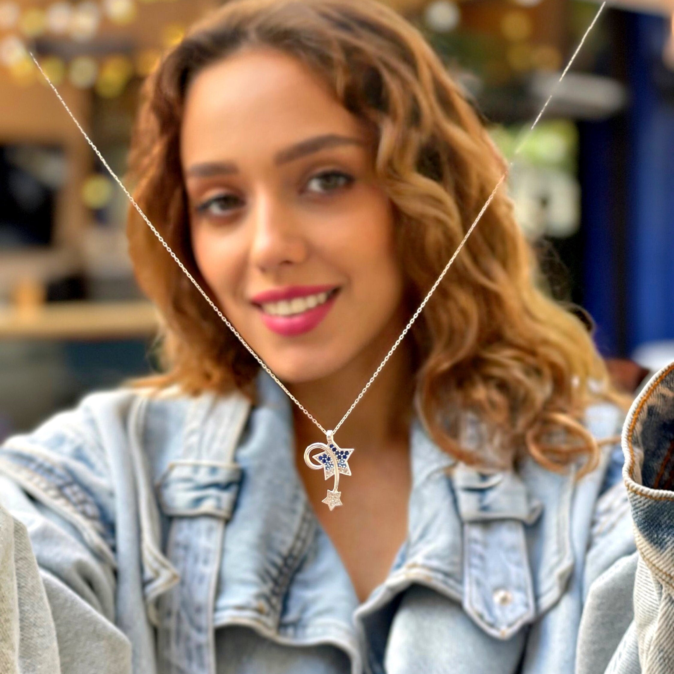 Minimalist Comet Necklace - Sterling Silver