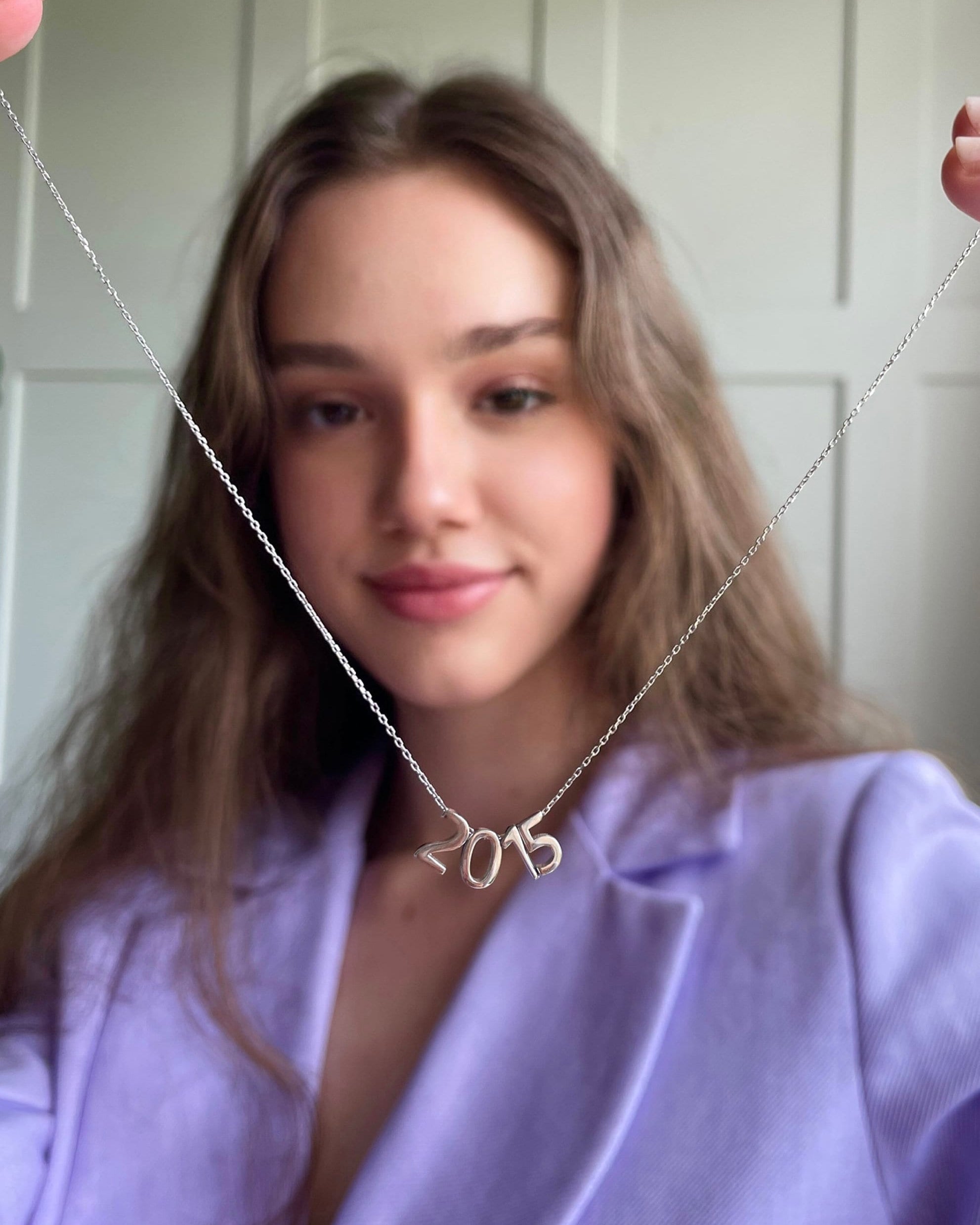 Personalised Year Date Necklace - Sterling Silver