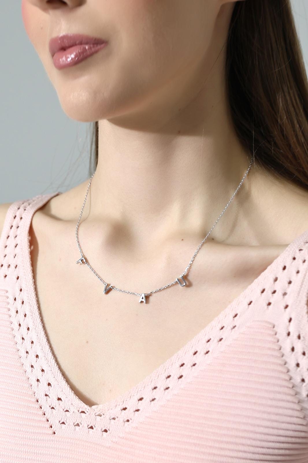 Personalized Multi-Initial Name Necklace - Sterling Silver