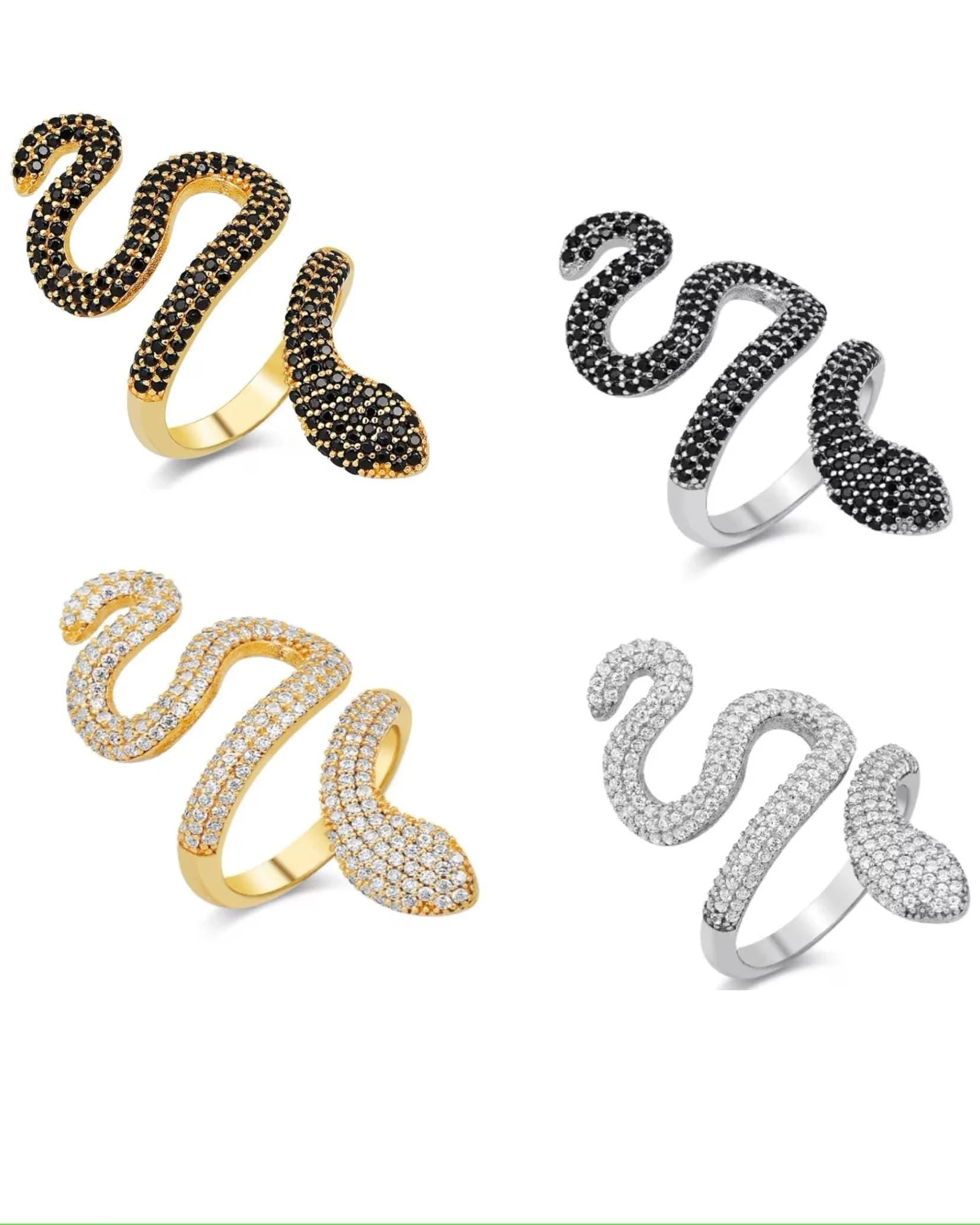 Snake Statement Ring - Sterling Silver