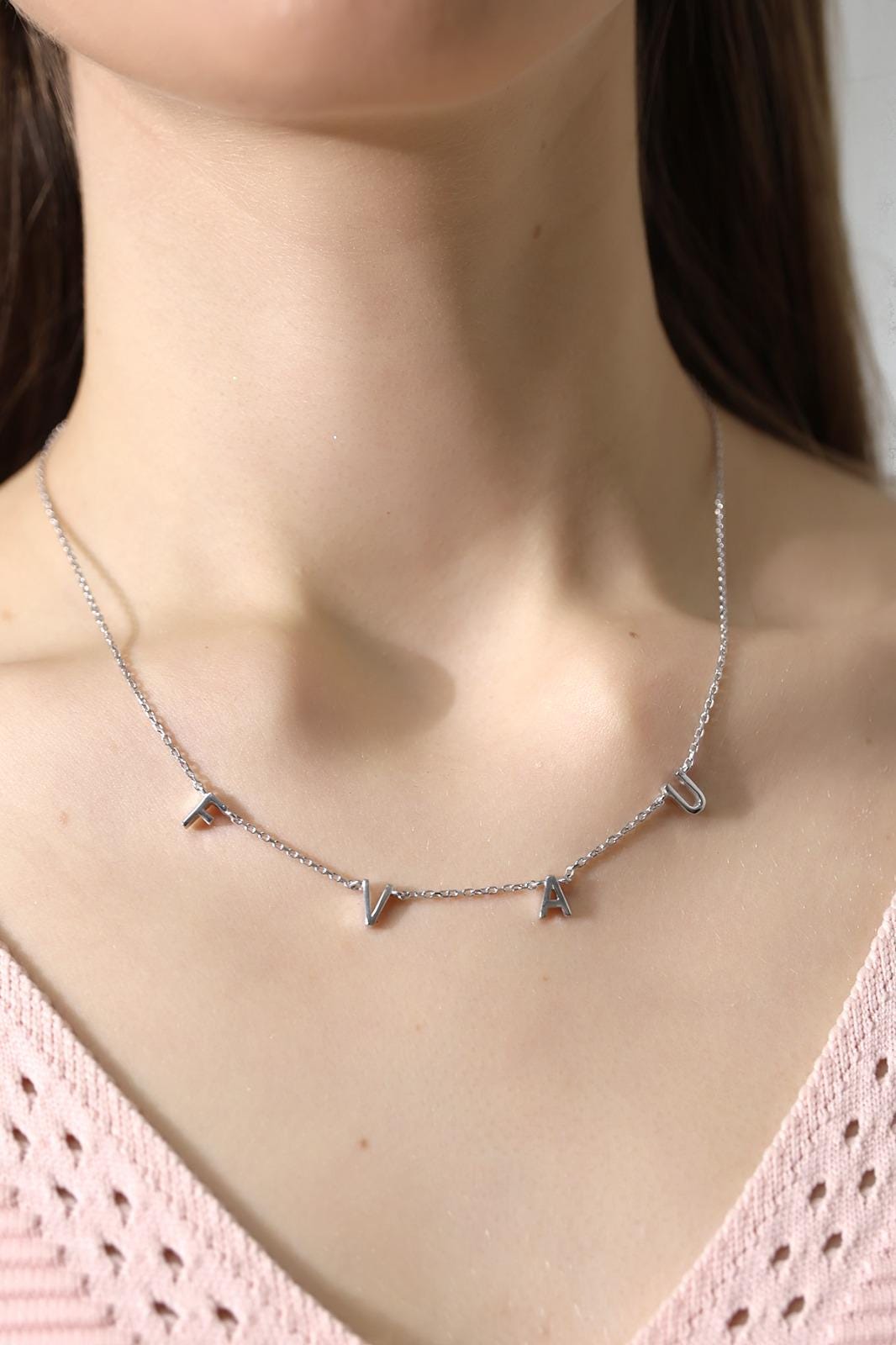 Personalized Multi-Initial Name Necklace - Sterling Silver