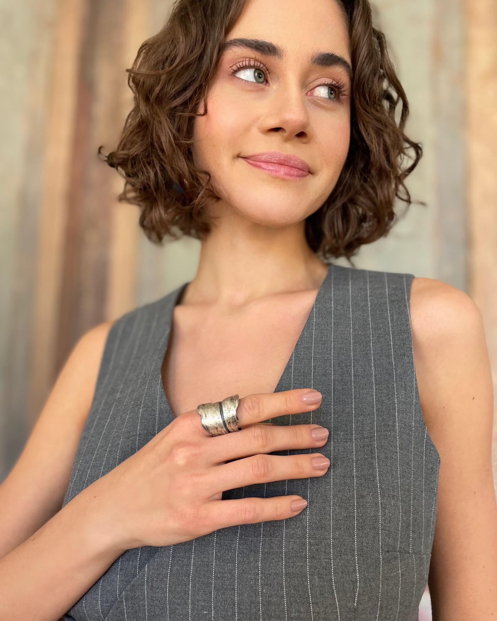 Wide Rustic Handcrafted Ring - Sterling Silver