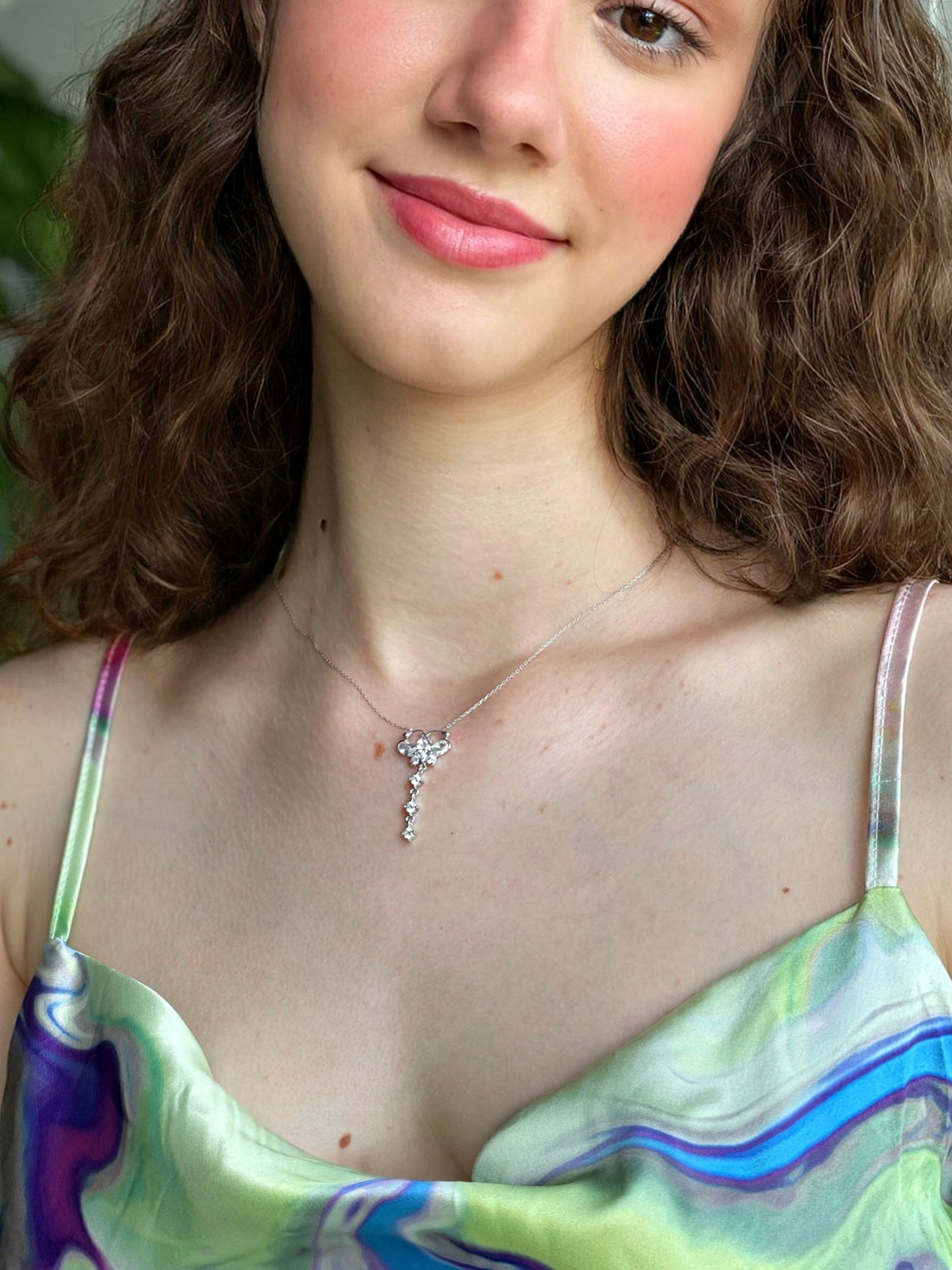 Sparkling Butterfly Necklace - Sterling Silver