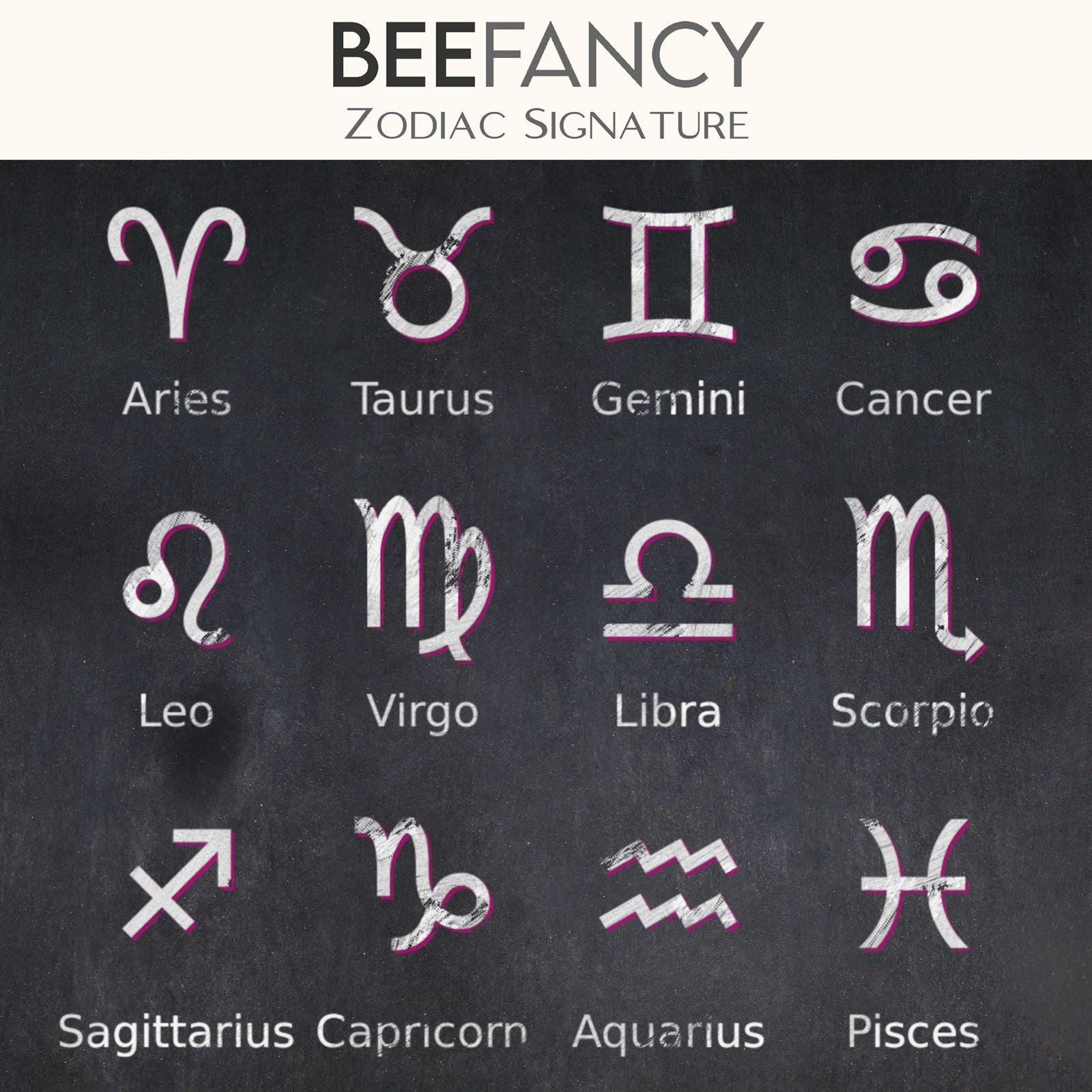 Zodiac Necklace and Ring Set Silver - Sterling Silver