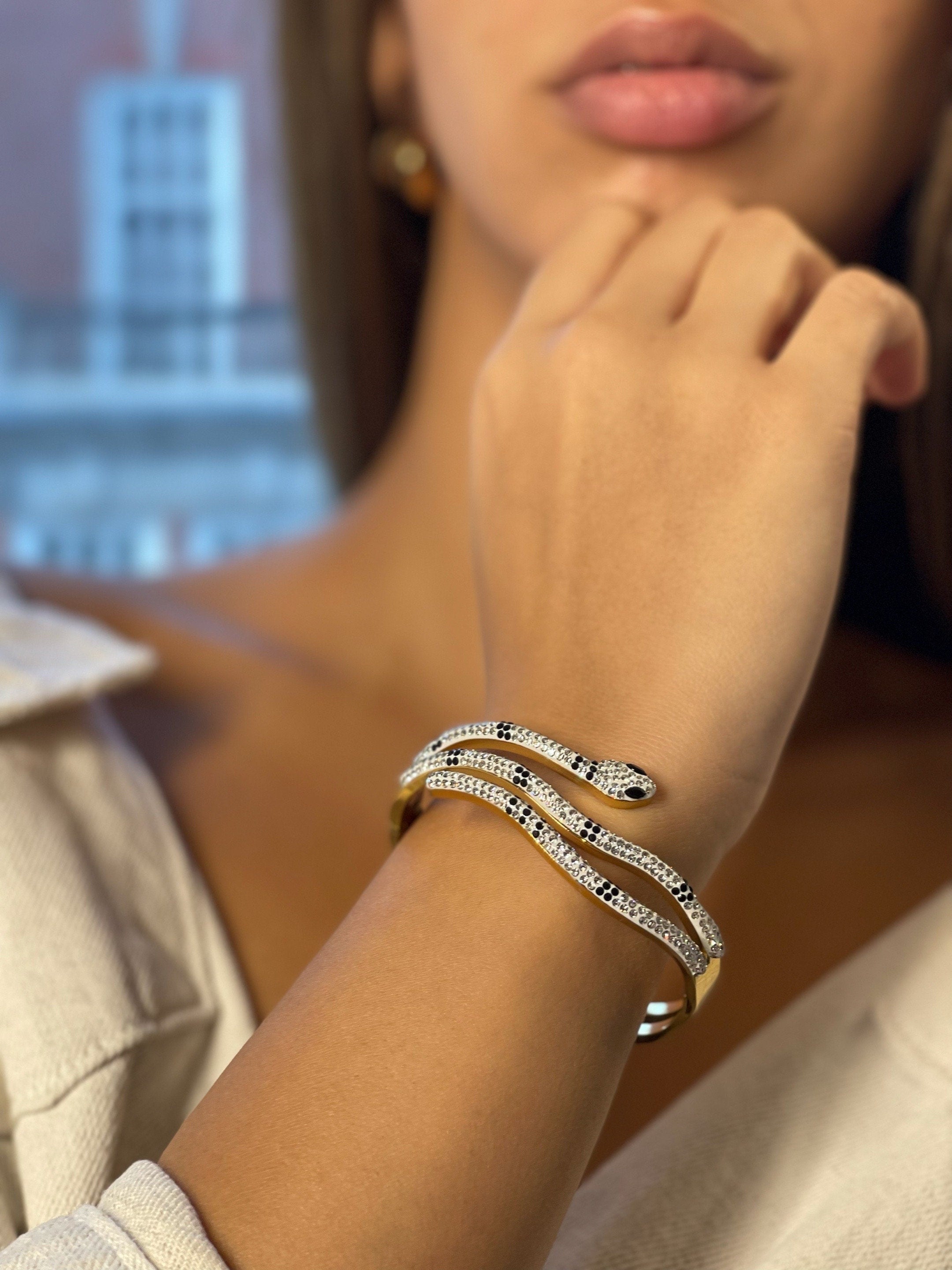 Chunky Snake Bracelet - Sterling Silver