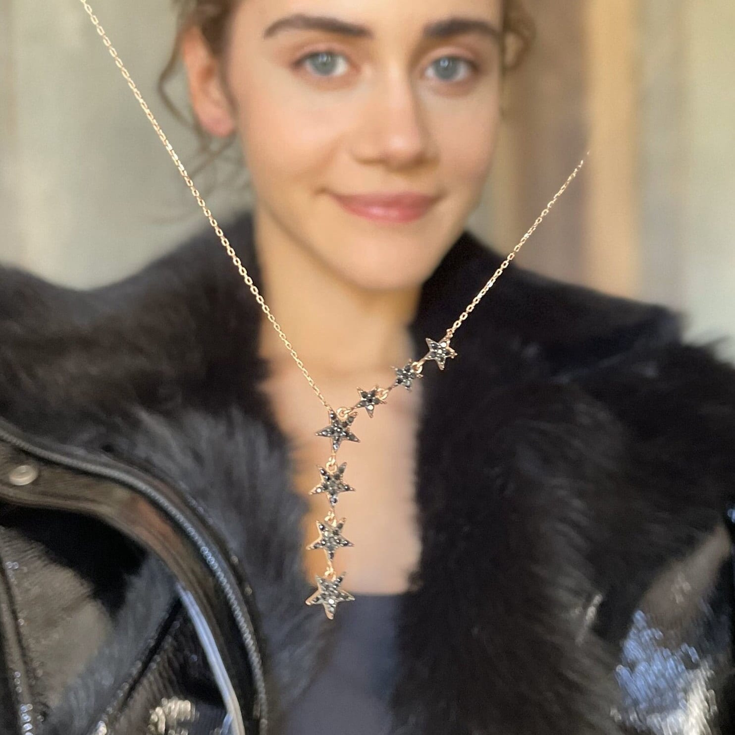 Star Lariat Necklace & Bracelet Set - Sterling Silver