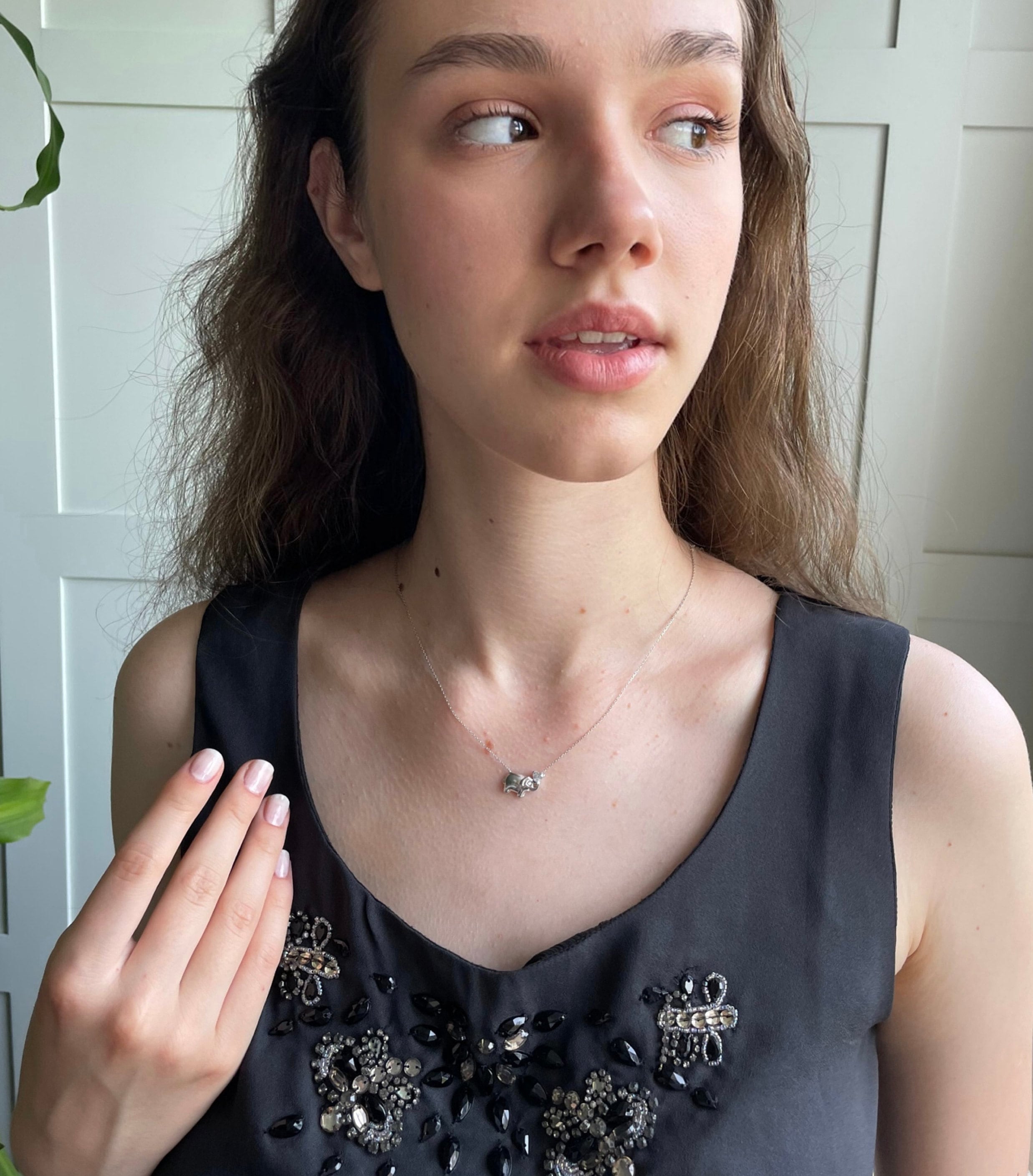 Cute Elephant Necklace - Sterling Silver