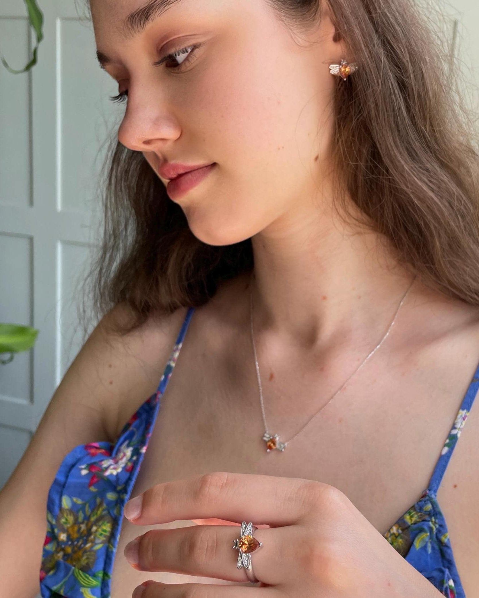 Honeybee Trio Jewelry Set - Sterling Silver