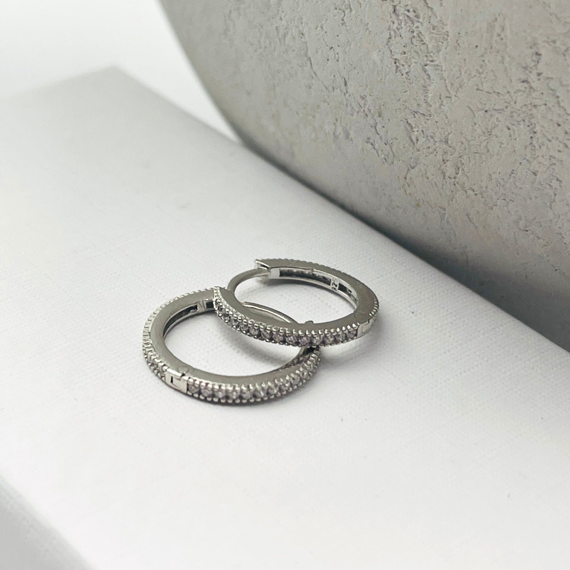 Tiny Silver Hoop Earrings - Sterling Silver