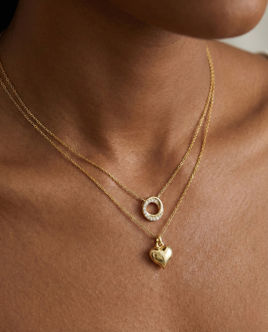 Puffy Heart Pendant Necklace