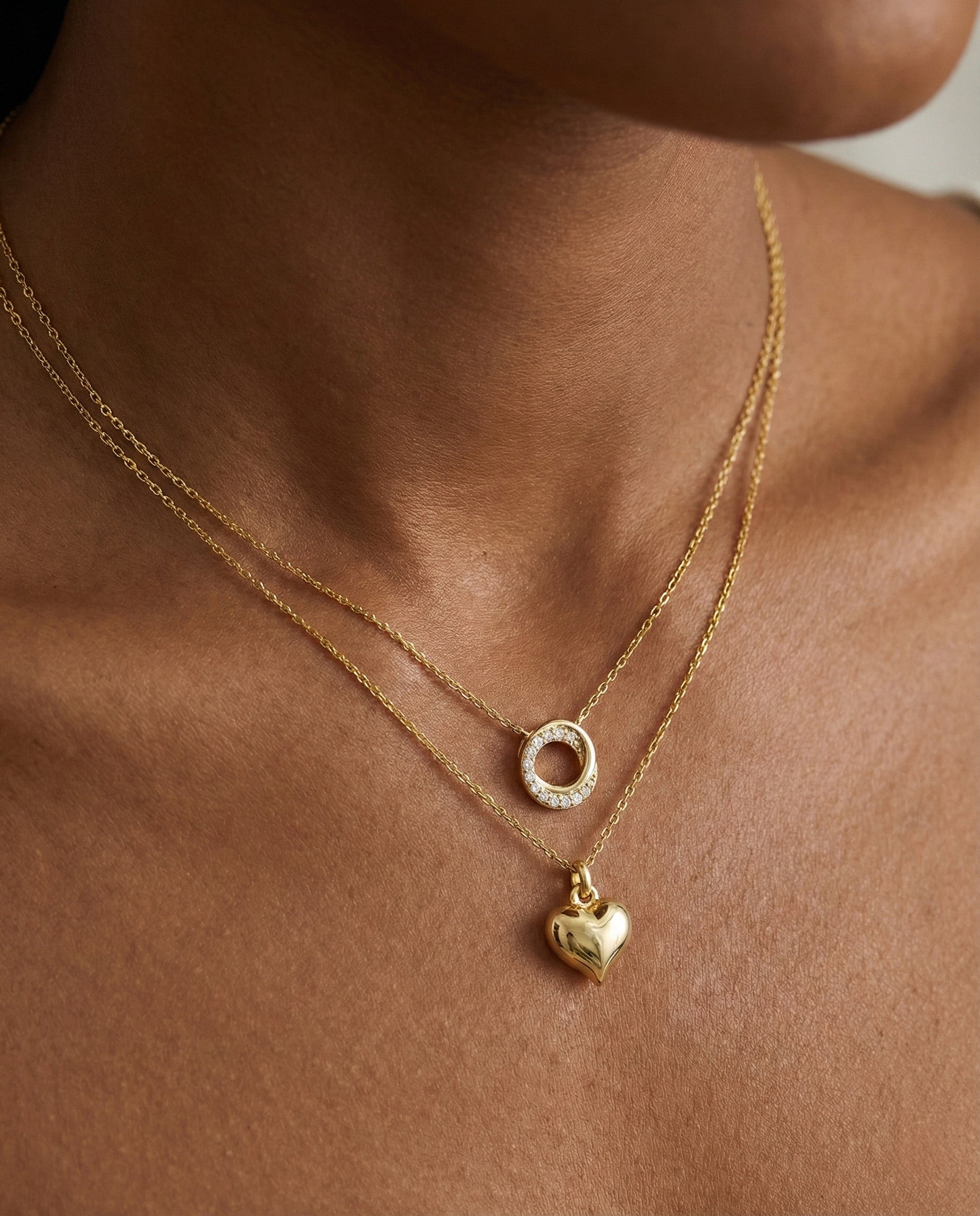 Puffy Heart Pendant Necklace