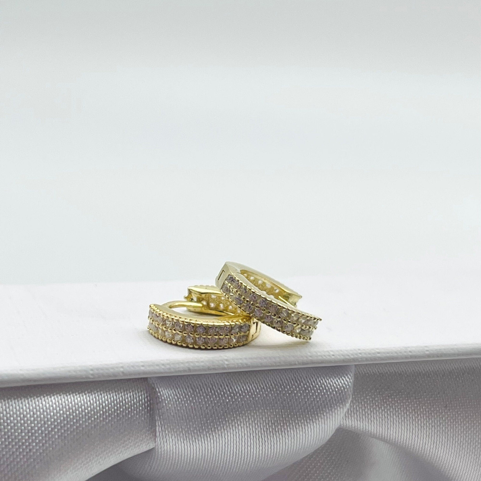 Petite Huggie Hoop Earrings - Sterling Silver