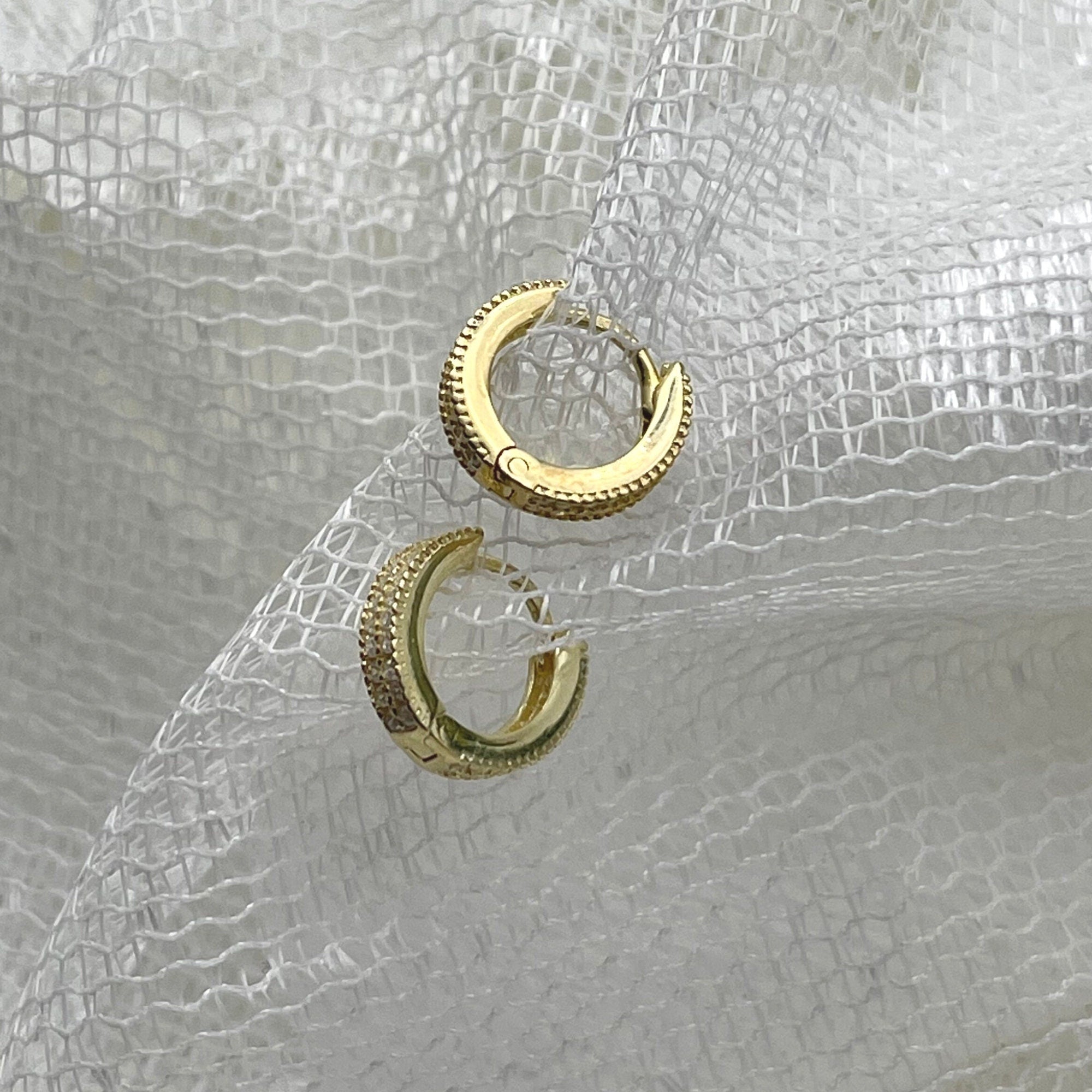 Petite Huggie Hoop Earrings - Sterling Silver