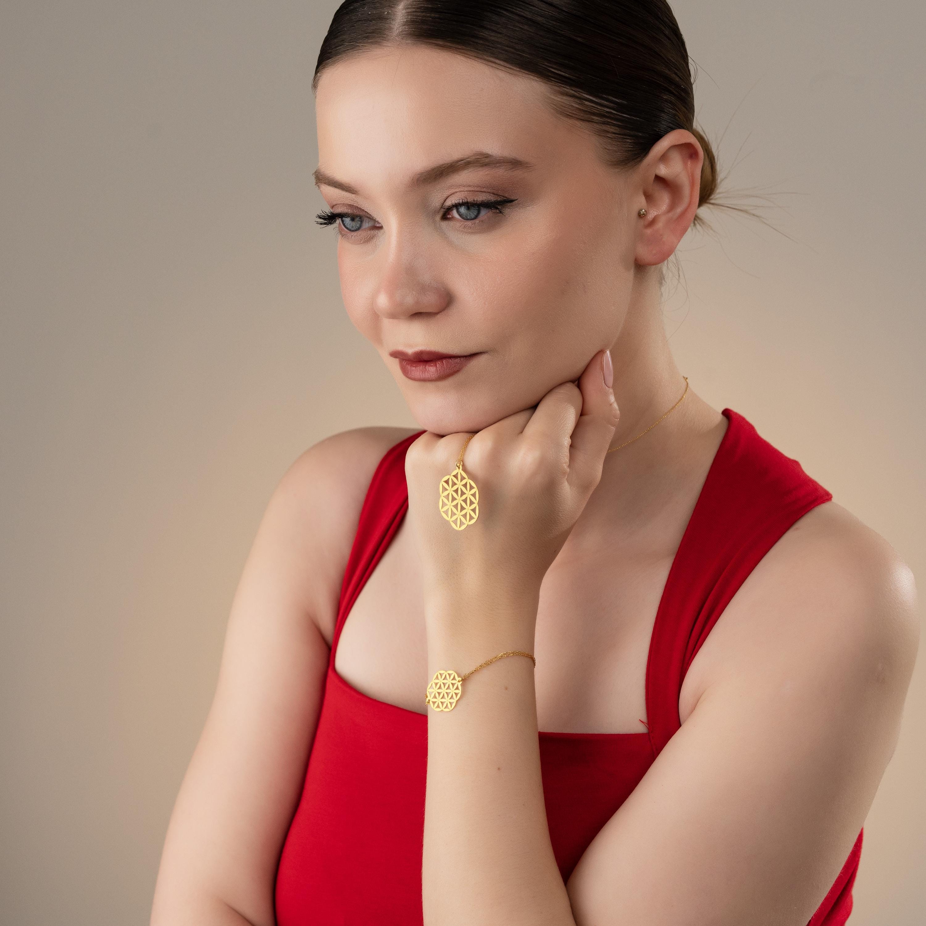 Flower of Life Jewellery Set - Sterling Silver