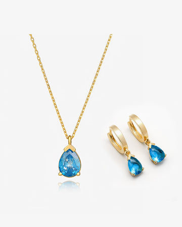 Birthstone Jewelry Set Gold - Sterling Silver