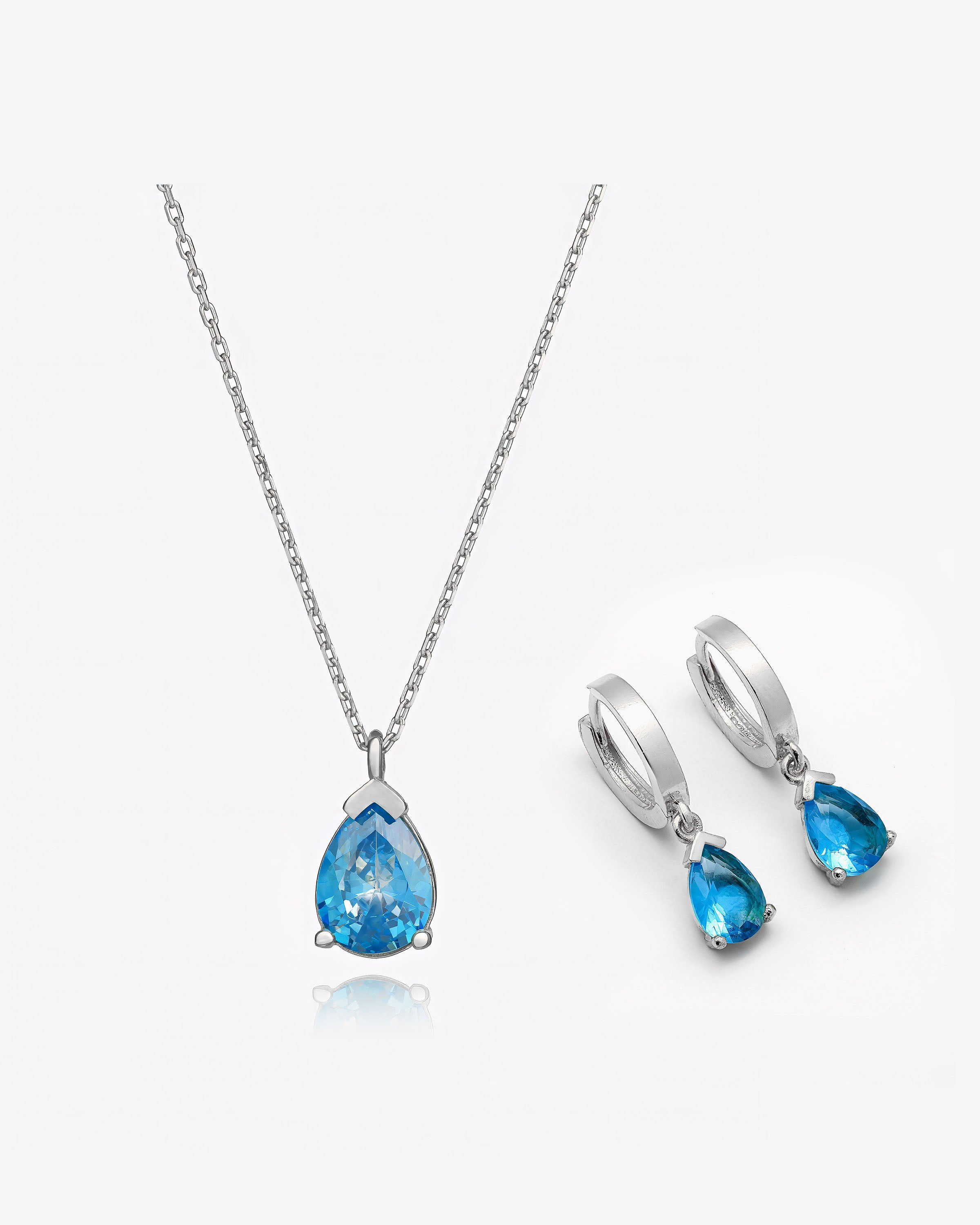 Birthstone Jewelry Set Silver - Sterling Silver