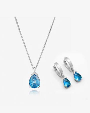 Birthstone Jewelry Set Silver - Sterling Silver