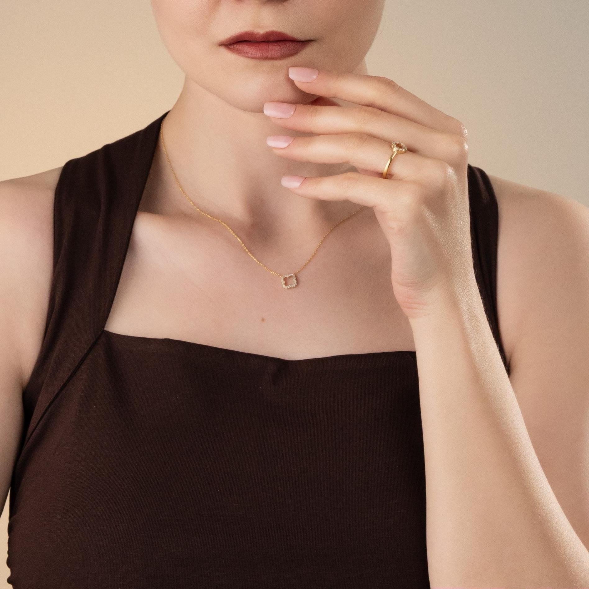 Elegant Four Leaf Clover Jewelry Set - Sterling Silver