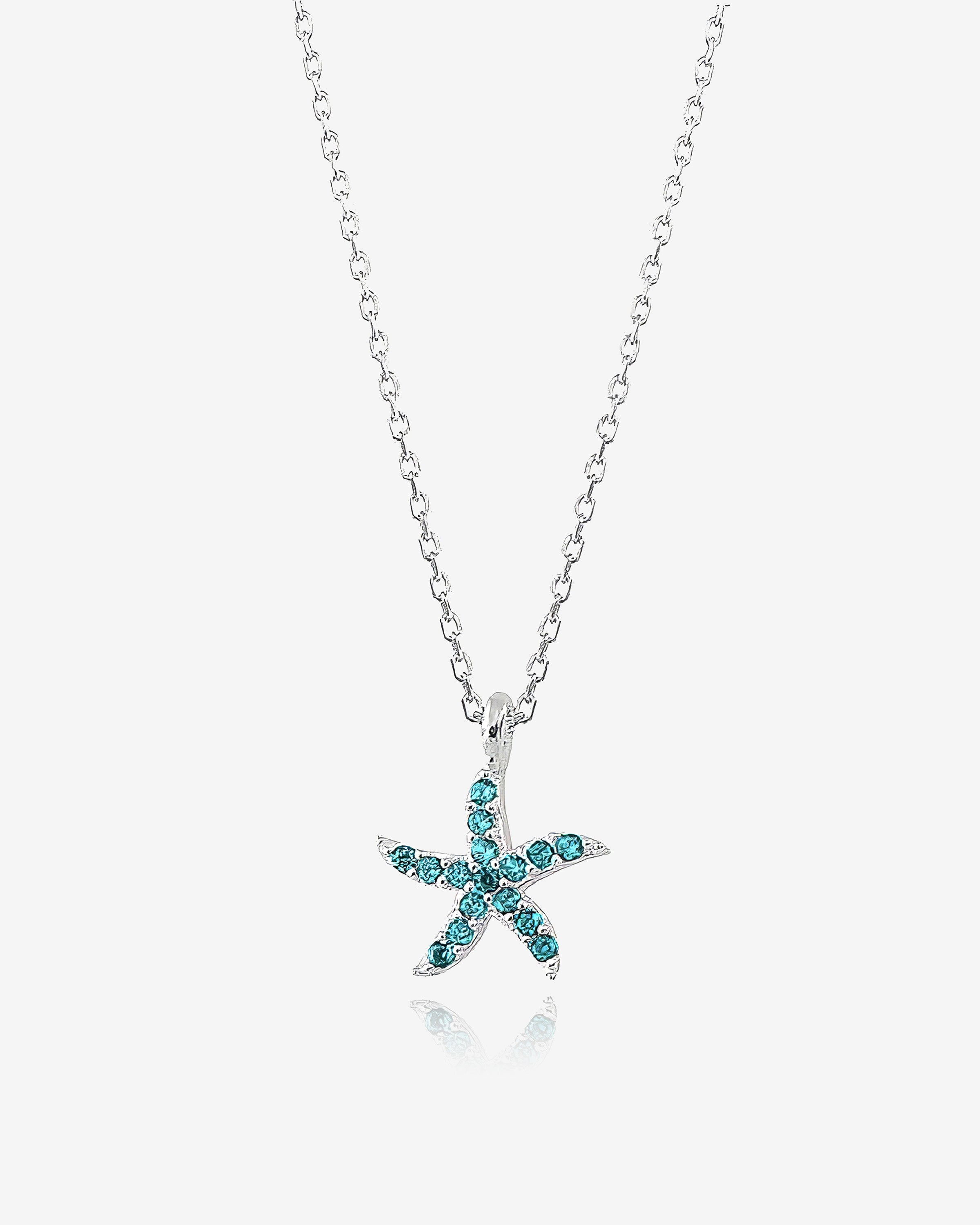 Tiny Starfish Necklace - Sterling Silver
