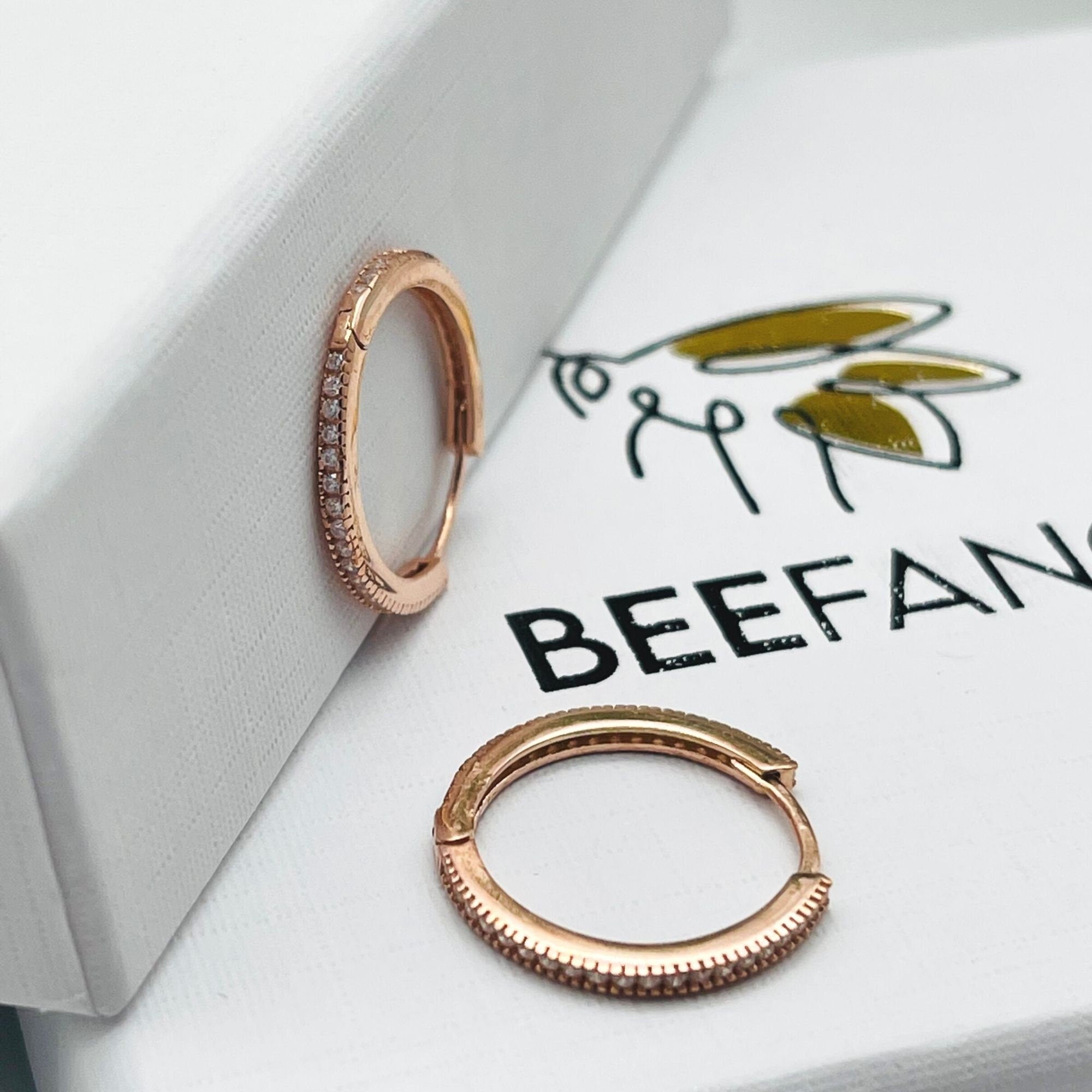 Zircon CZ Hoop Earrings - Sterling Silver