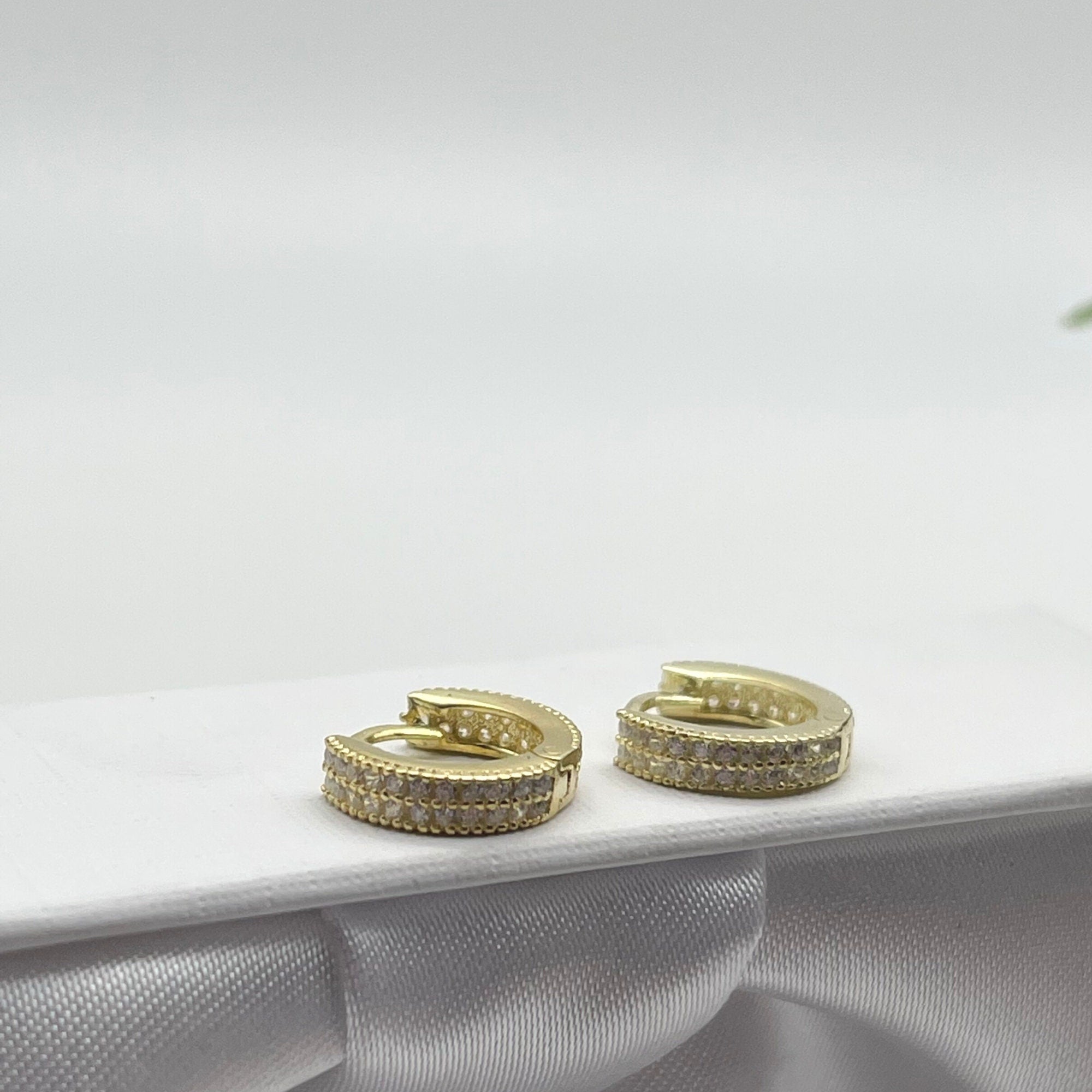 Petite Huggie Hoop Earrings - Sterling Silver