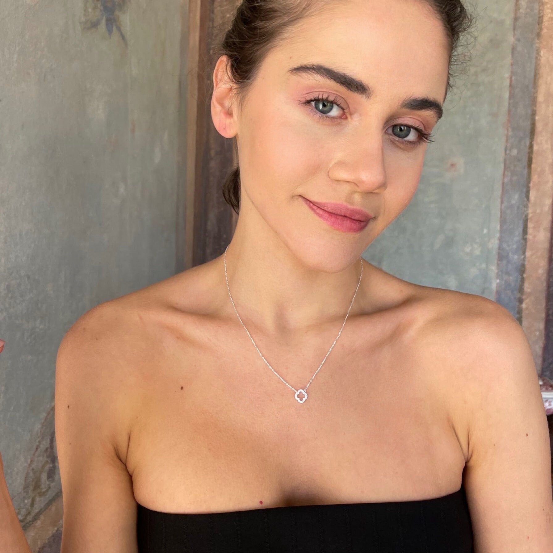 Dainty Four Leaf Clover Necklace - Sterling Silver