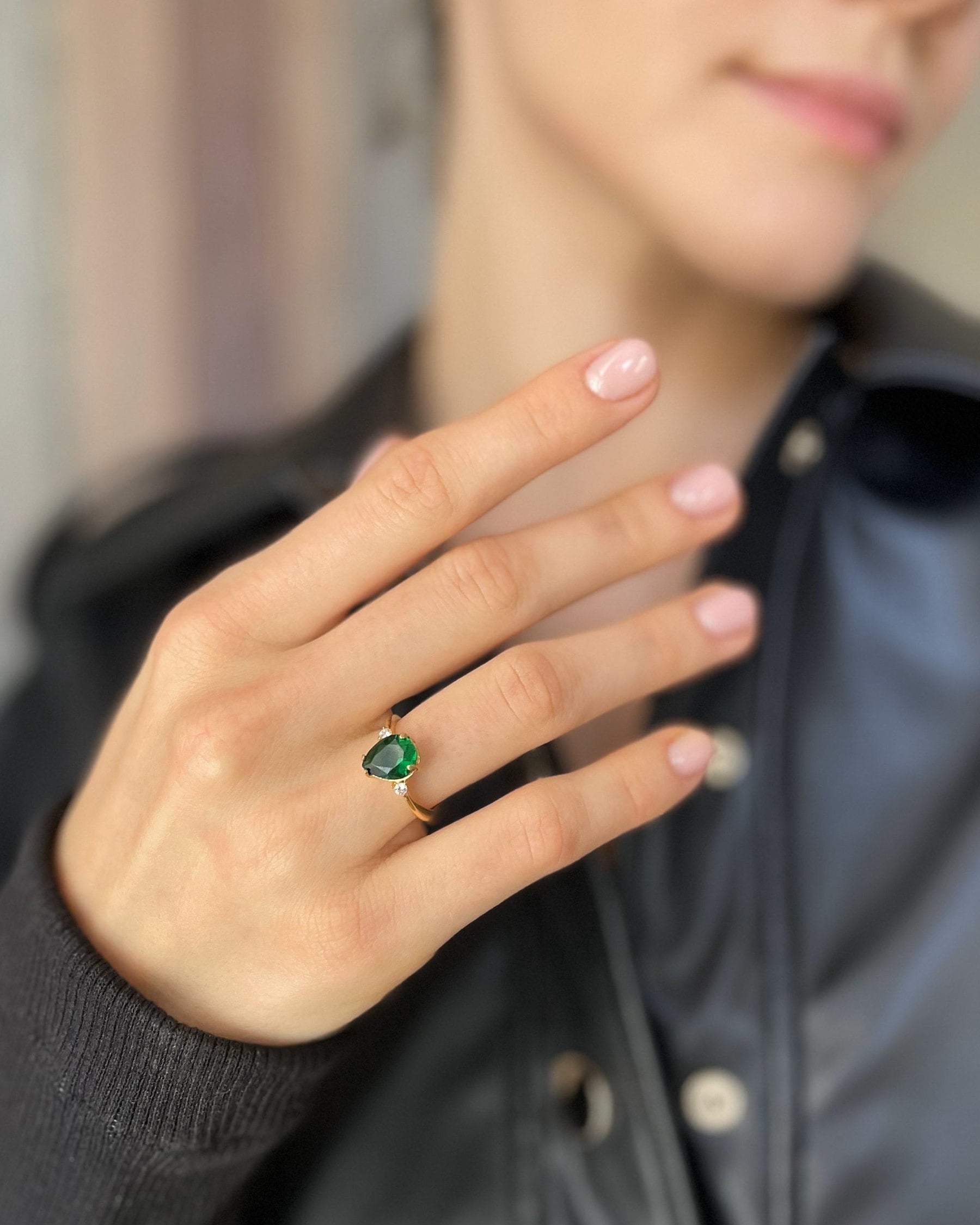 Minimal Family Birthstone Ring - Sterling Silver