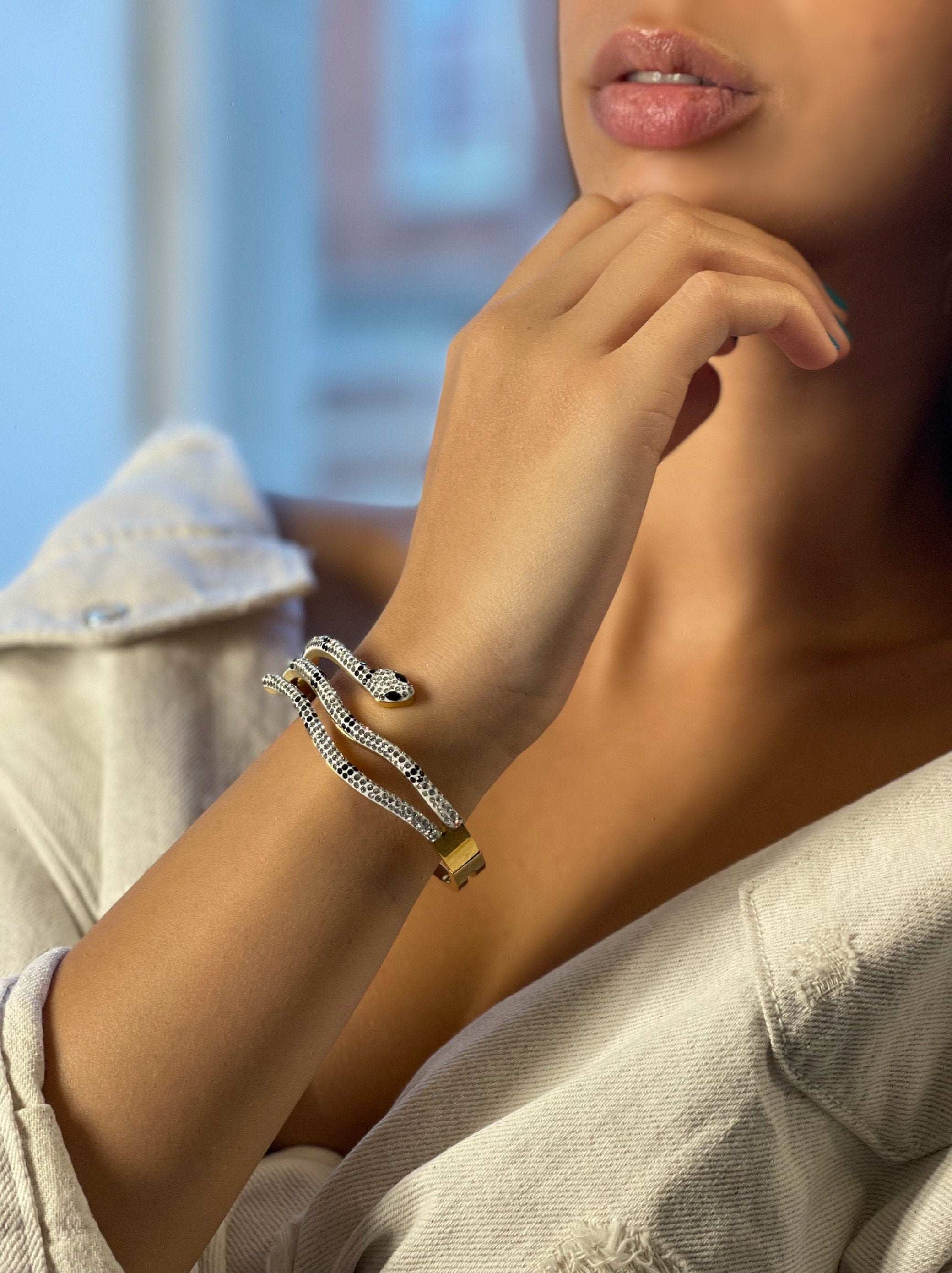 Chunky Snake Bracelet - Sterling Silver