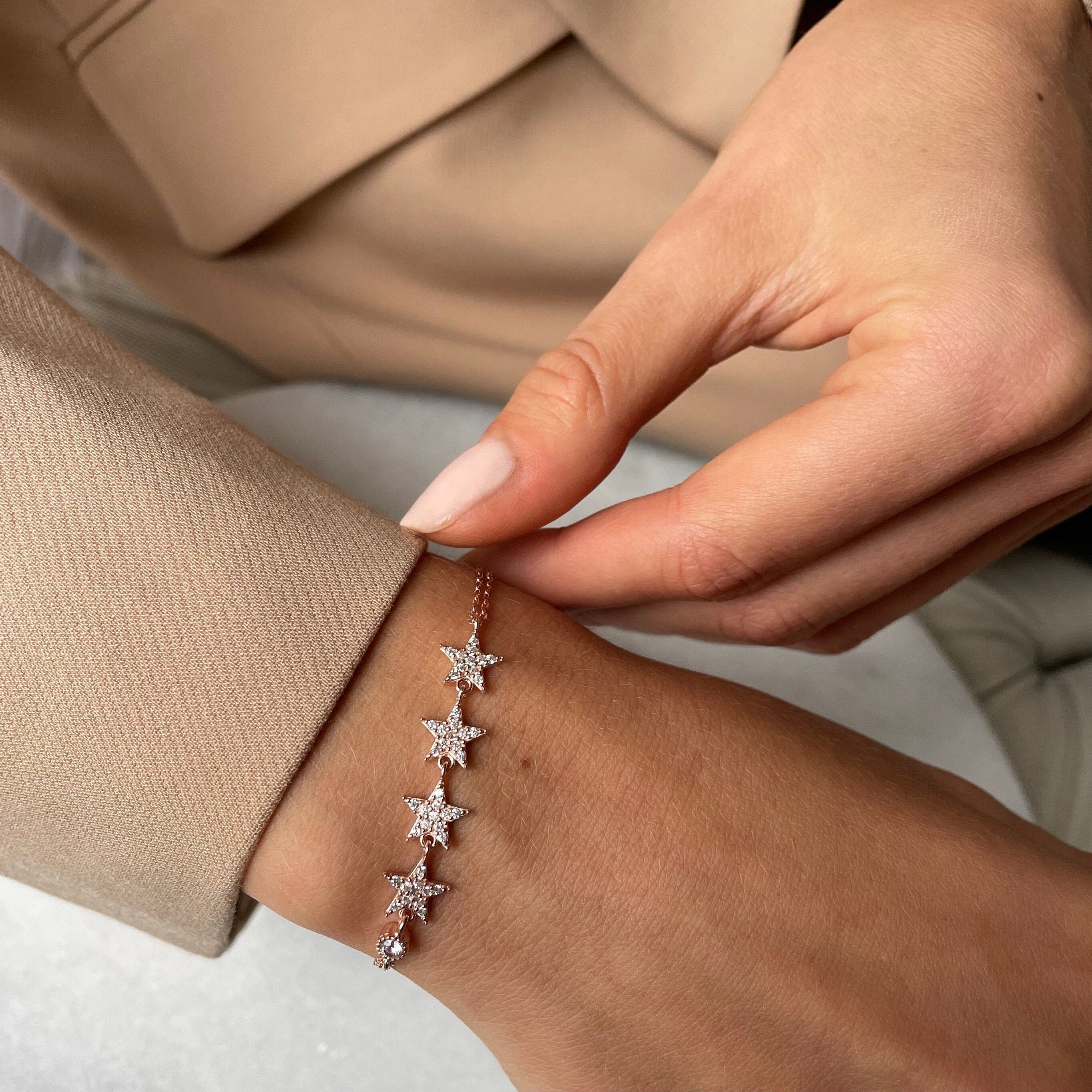 Star Chain Bracelet - Sterling Silver