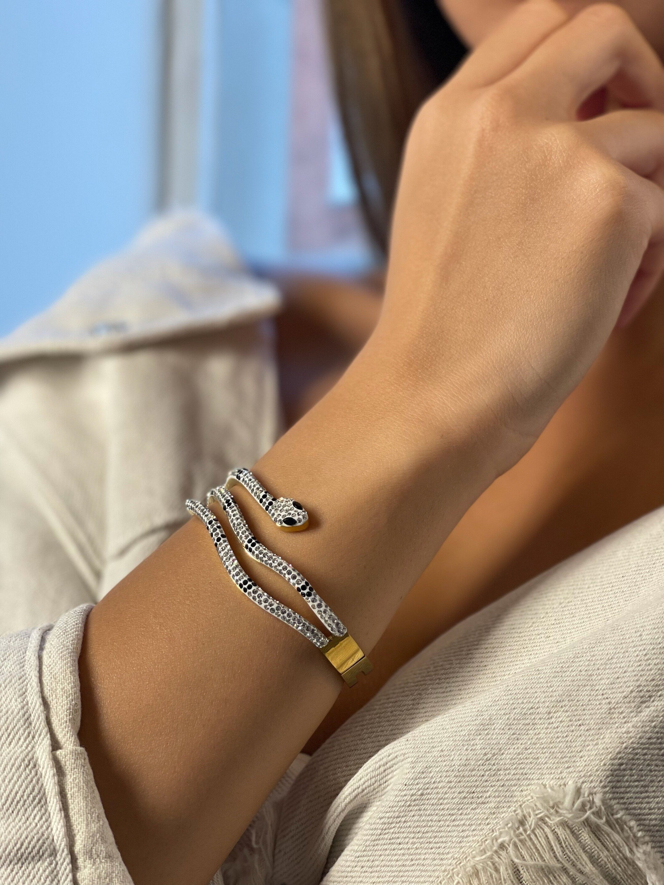 Chunky Snake Bracelet - Sterling Silver