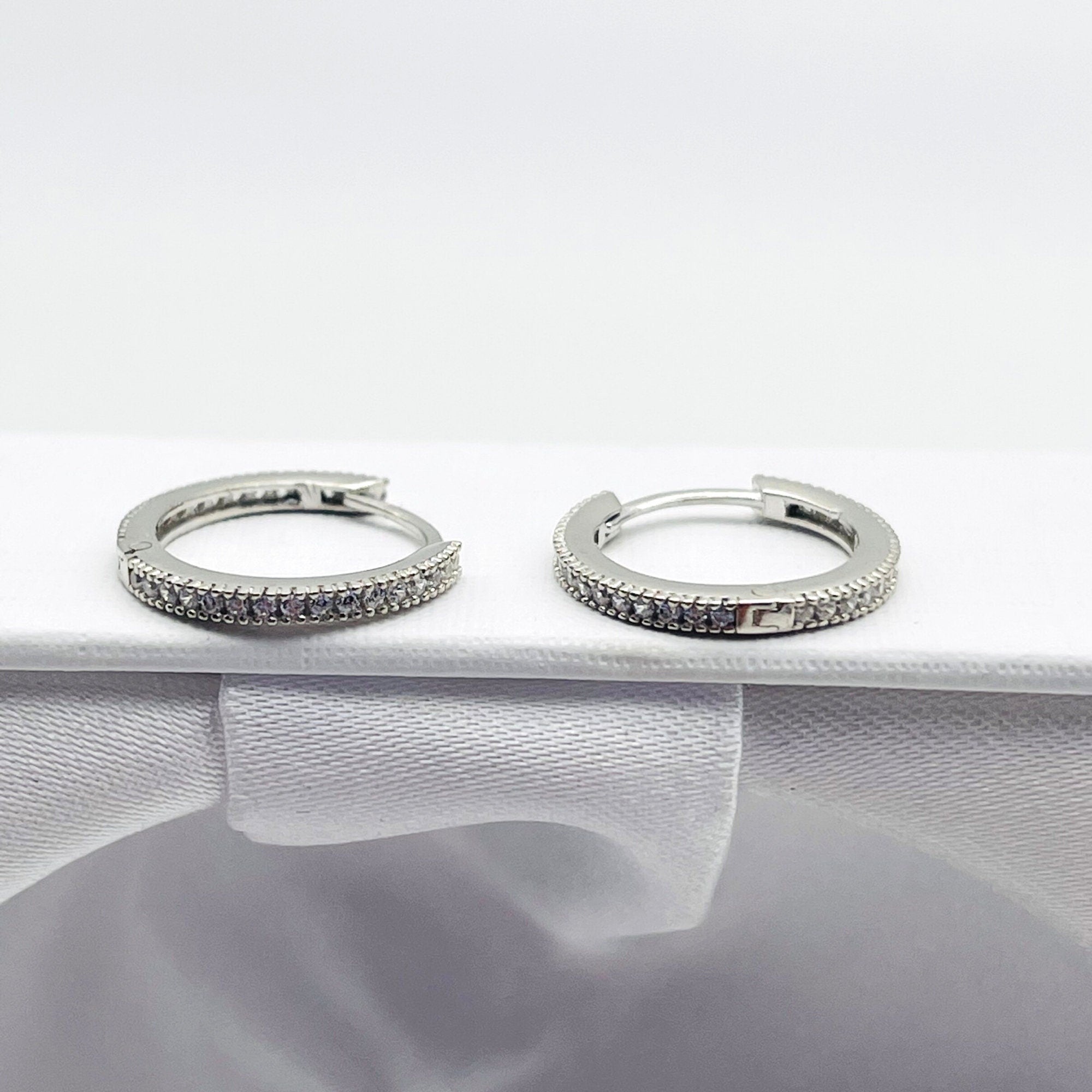 Tiny Silver Hoop Earrings - Sterling Silver