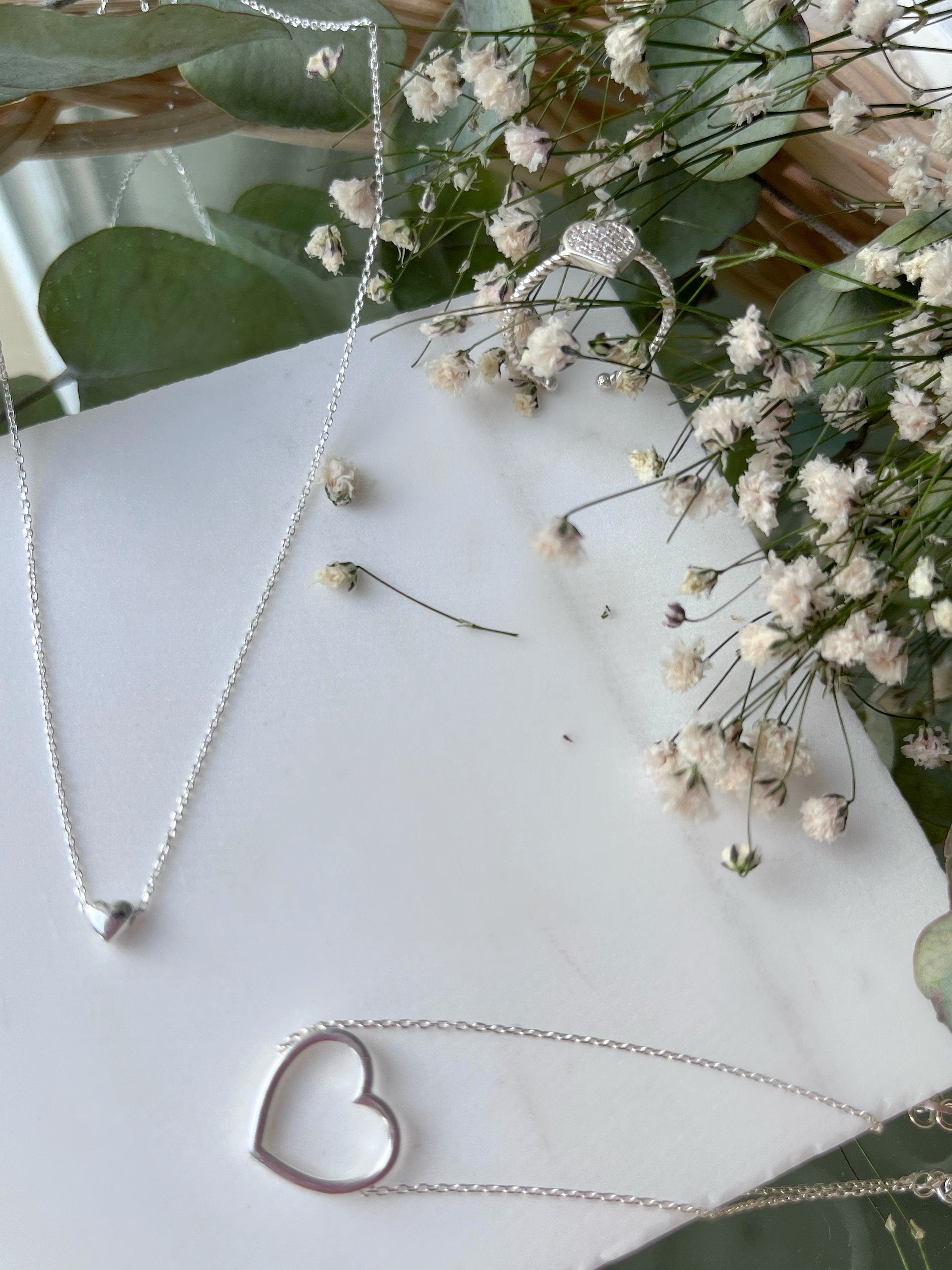 Minimalist Open Heart Bracelet - Sterling Silver