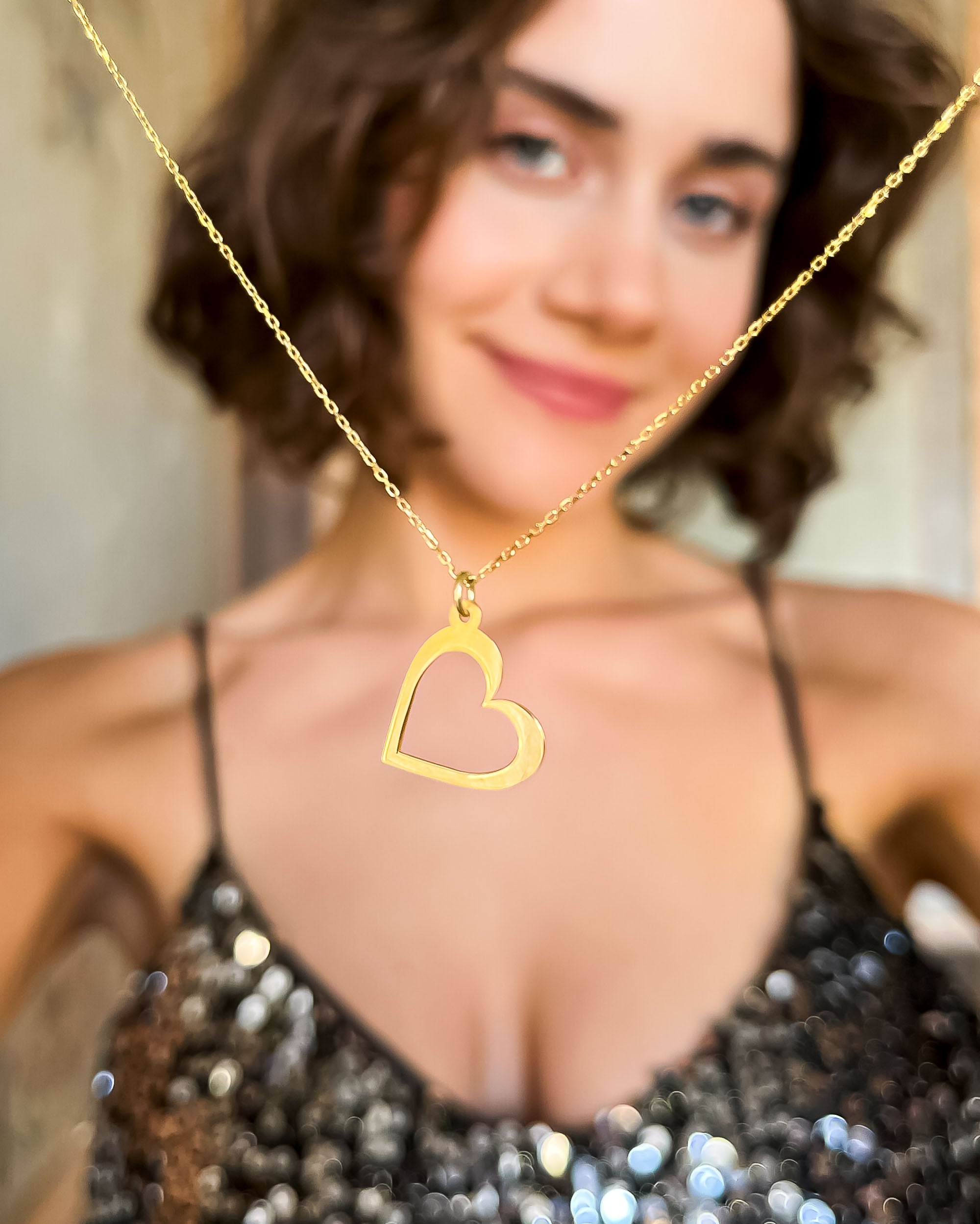Heart Charm Necklace - Sterling Silver