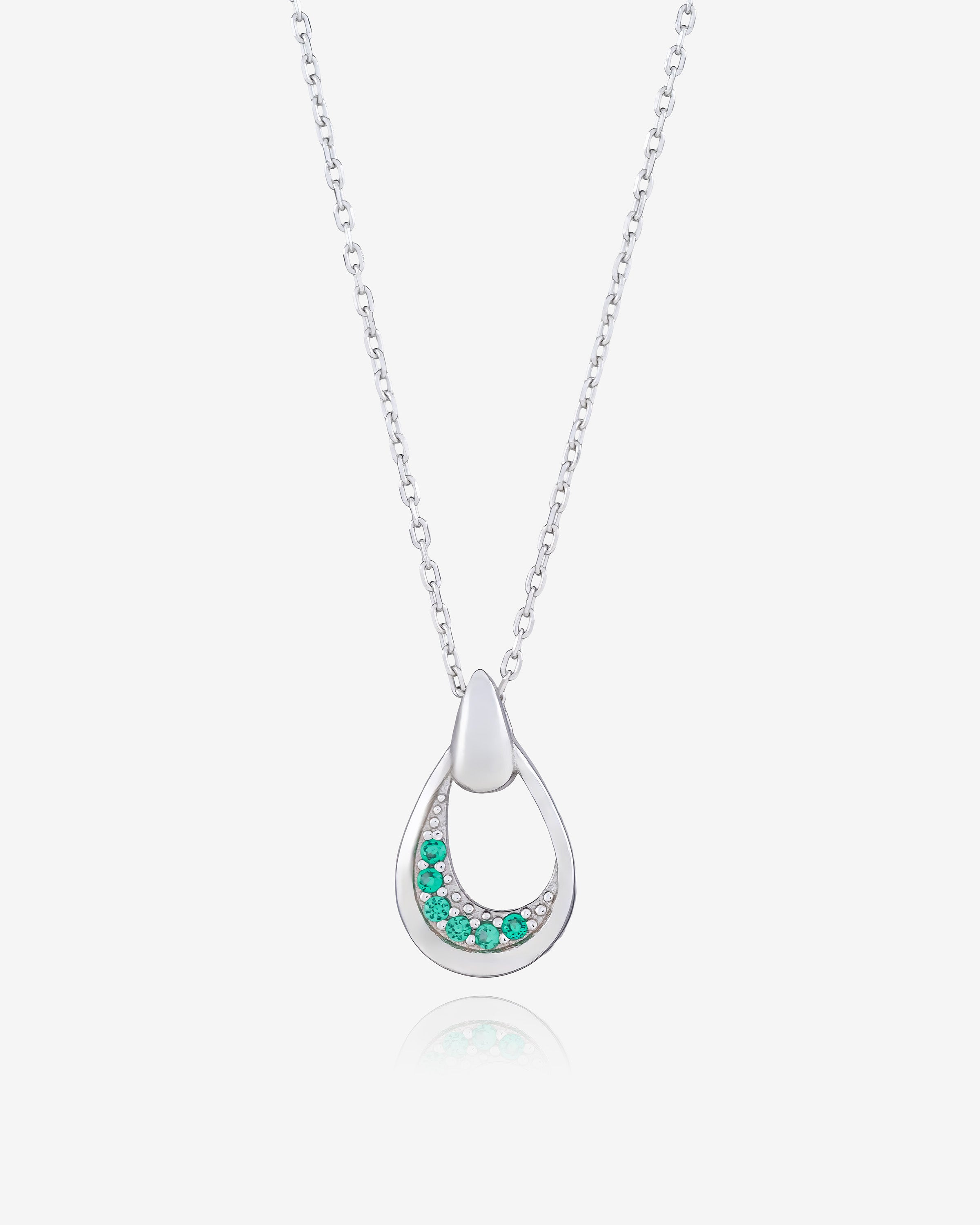 Elegant Emerald Teardrop Necklace