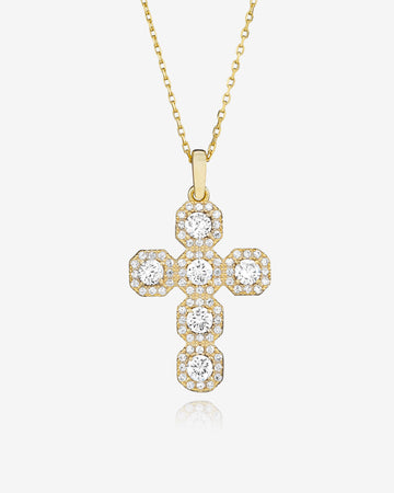 Sparkling CZ Cross Necklace