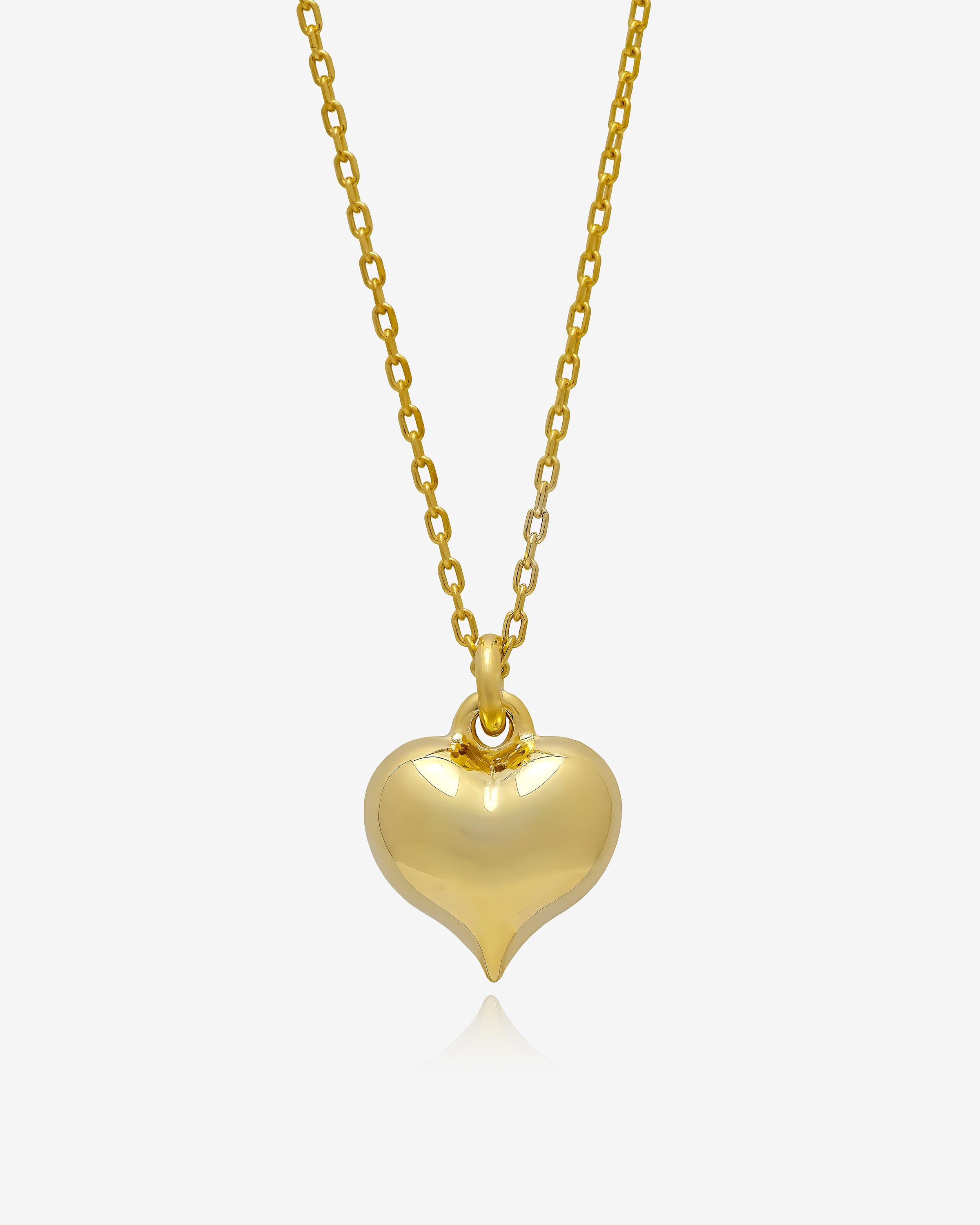Puffy Heart Pendant Necklace