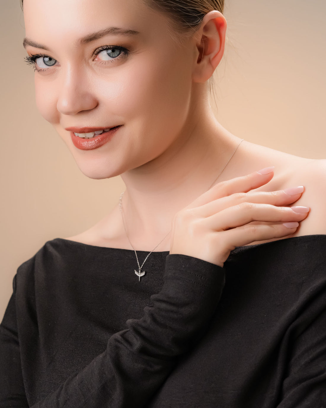 Baby Angel Necklace - Sterling Silver