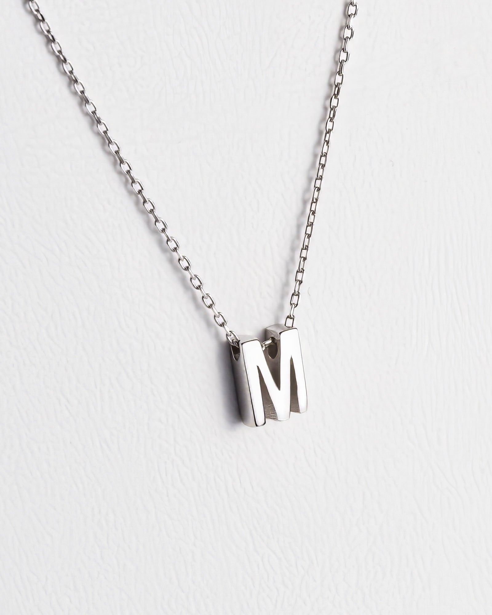 Personalized Initial Letter Necklace - Sterling Silver